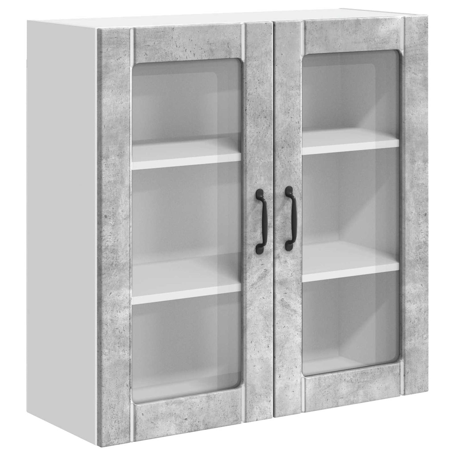 Wandglas-Schrank LUCCA Betongrau 80 x 31 x 80 cm Holzwerkstoff