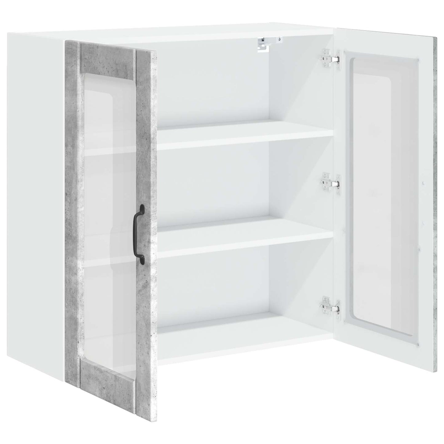 Wandglas-Schrank LUCCA Betongrau 80 x 31 x 80 cm Holzwerkstoff