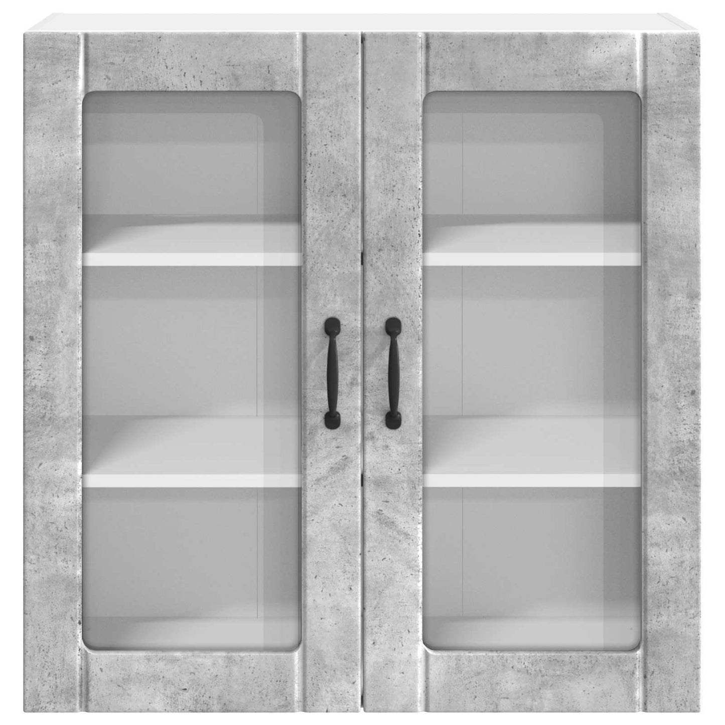 Wandglas-Schrank LUCCA Betongrau 80 x 31 x 80 cm Holzwerkstoff