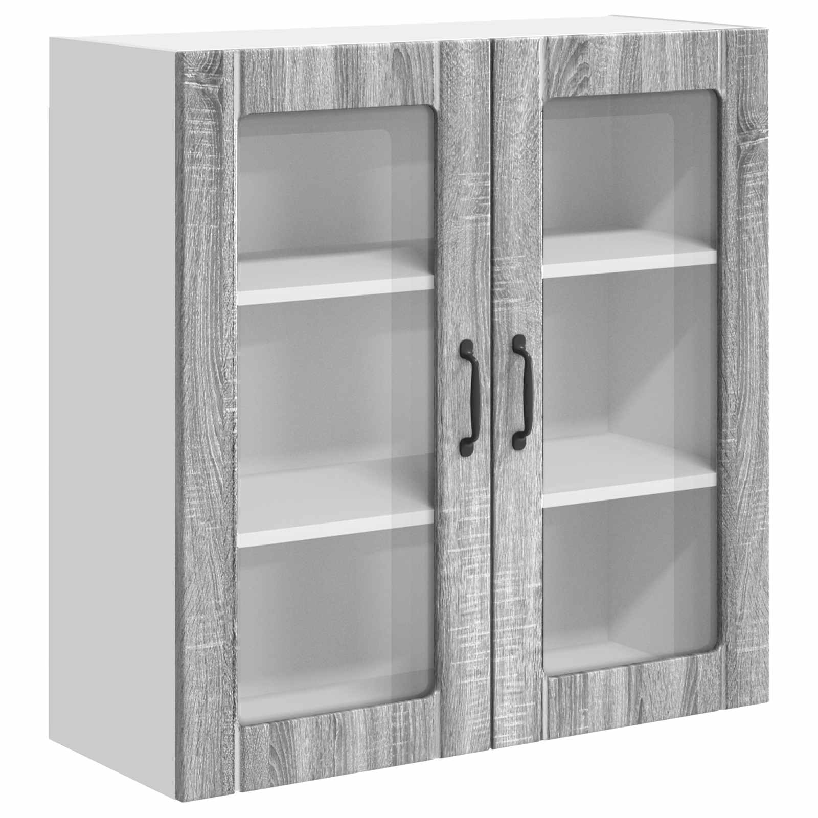 Wandglas-Schrank LUCCA Graues Sonoma 80 x 31 x 80 cm