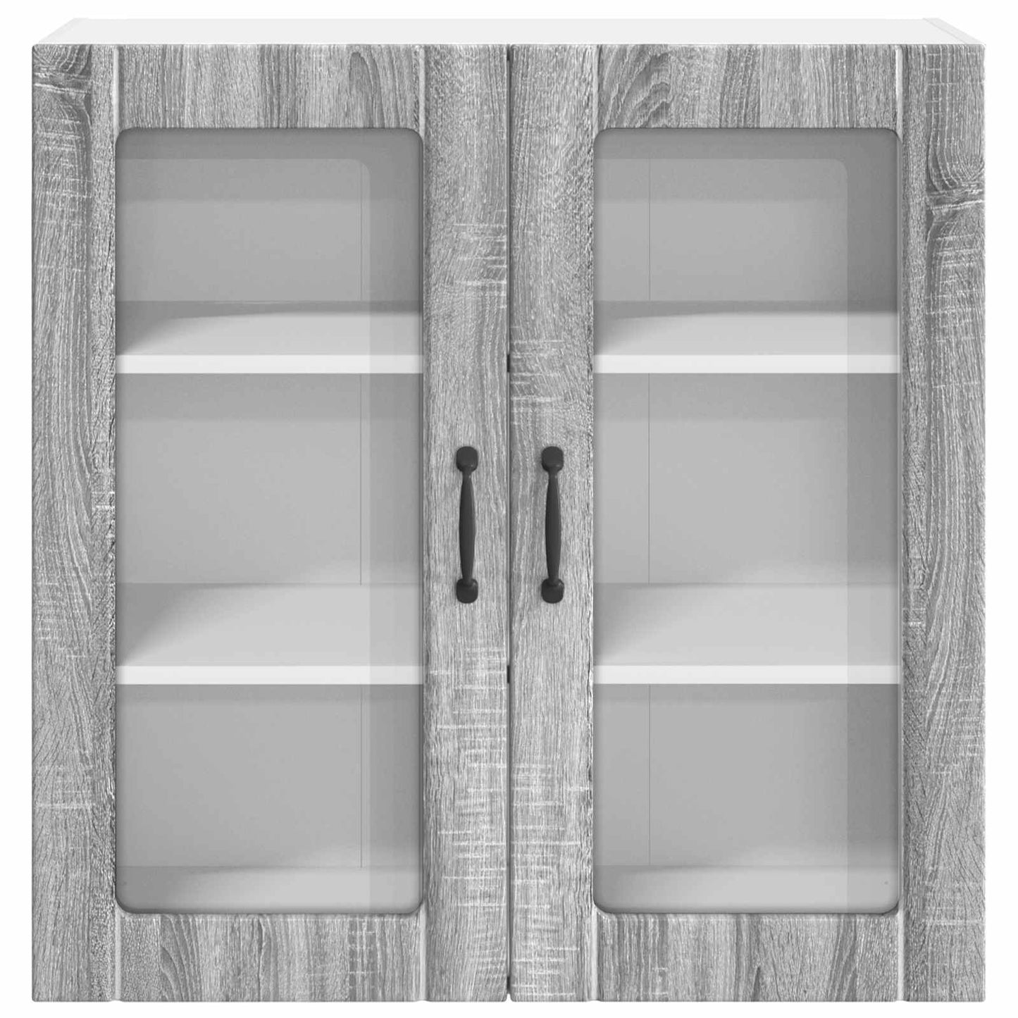 Wandglas-Schrank LUCCA Graues Sonoma 80 x 31 x 80 cm
