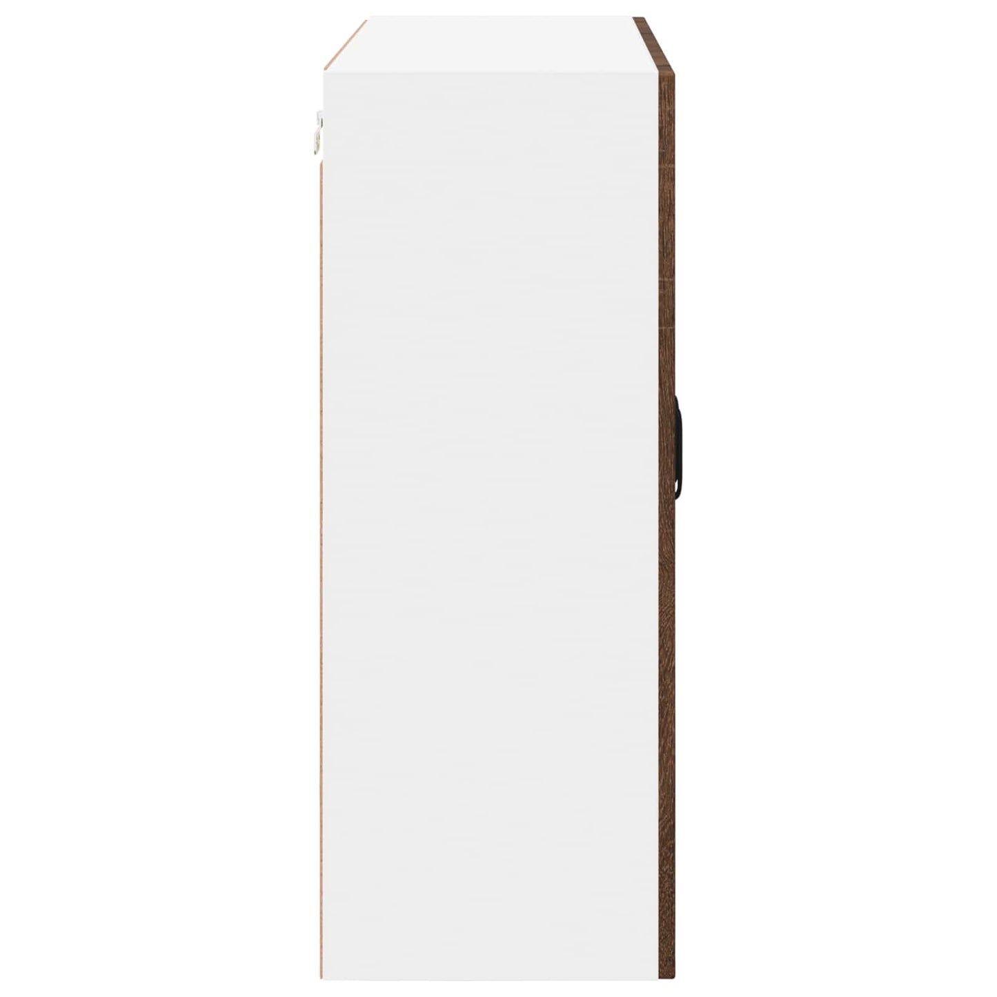 Wandglas-Schrank LUCCA Brauneiche 80 x 31 x 80 cm Holzwerkstoff