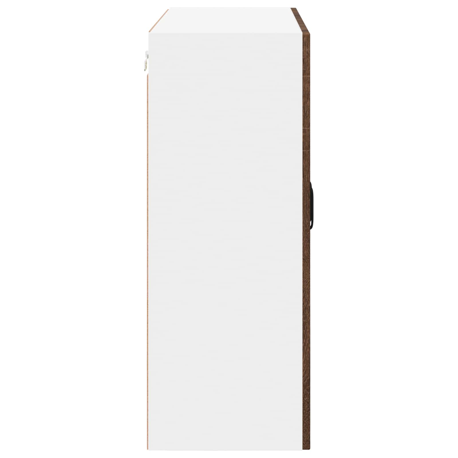 Wandglas-Schrank LUCCA Brauneiche 80 x 31 x 80 cm Holzwerkstoff