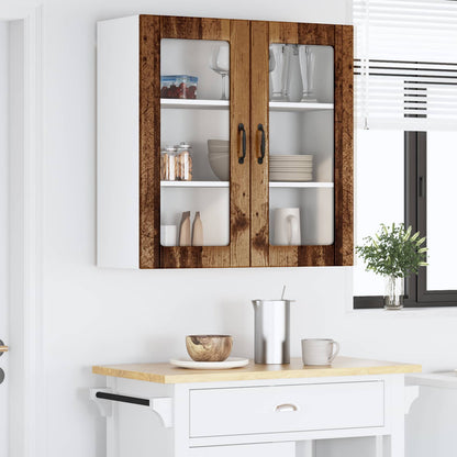 Wandglas-Schrank LUCCA Altholz 80 x 31 x 80 cm Holzwerkstoff