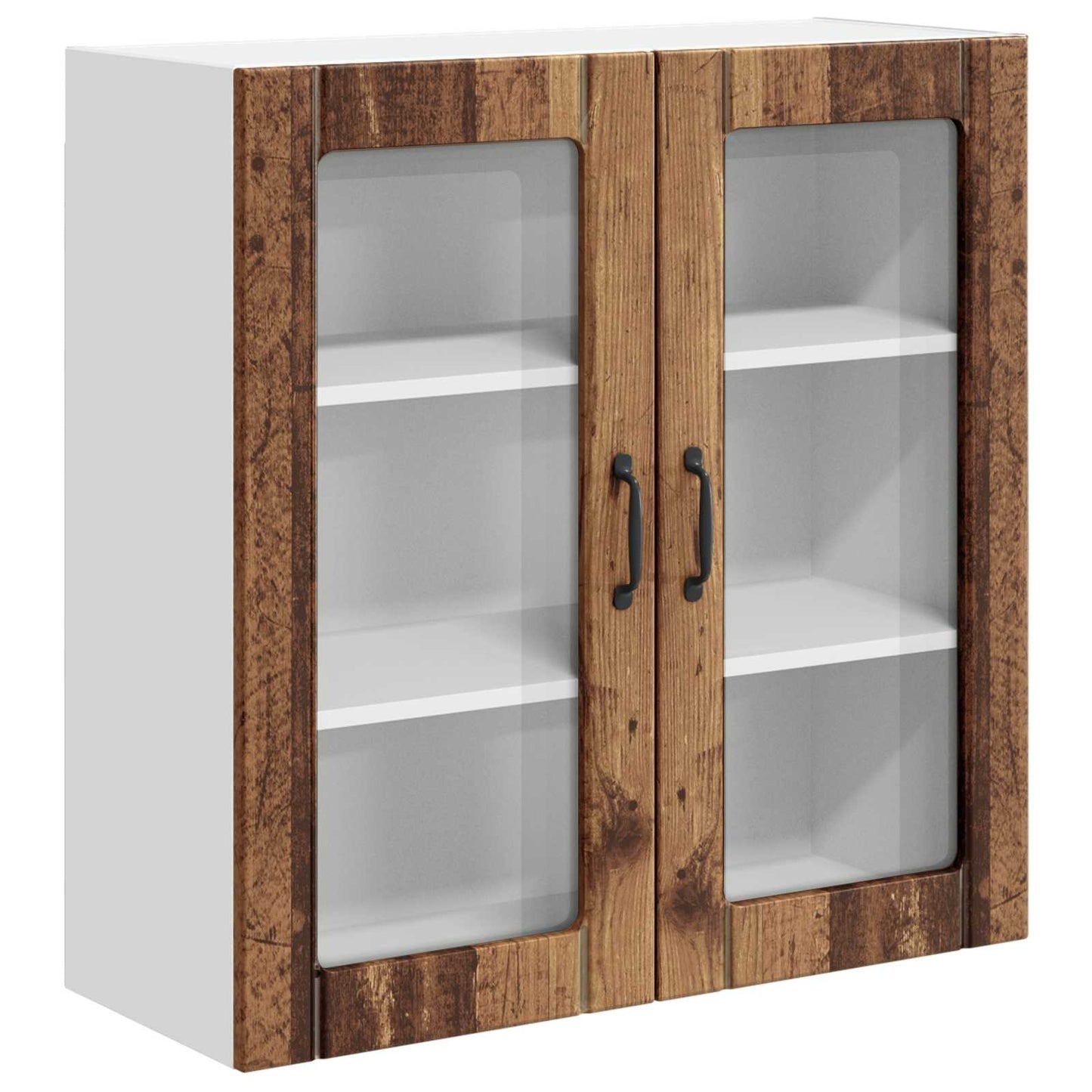 Wandglas-Schrank LUCCA Altholz 80 x 31 x 80 cm Holzwerkstoff