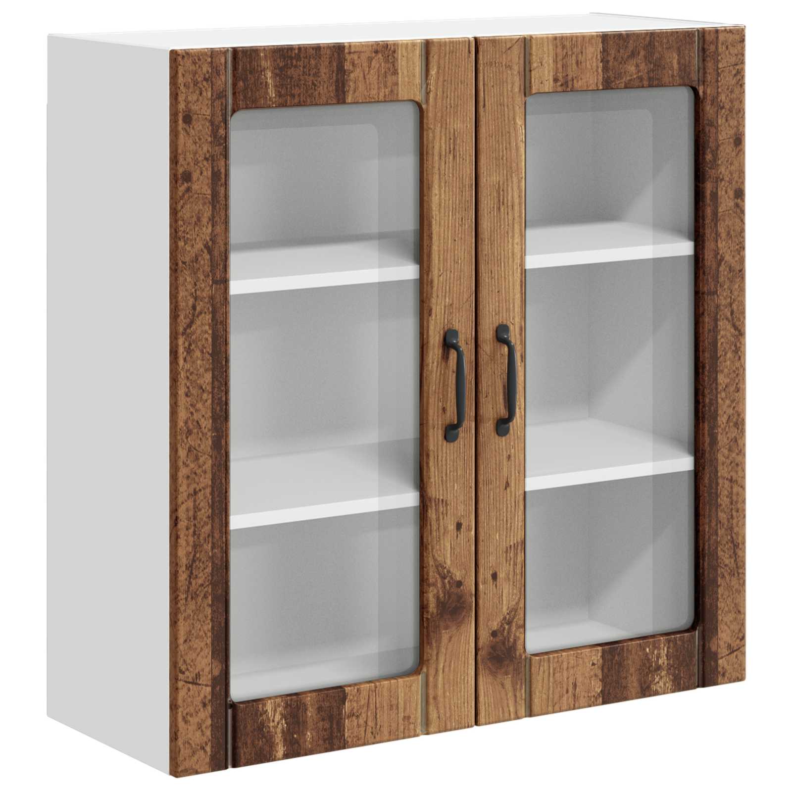 Wandglas-Schrank LUCCA Altholz 80 x 31 x 80 cm Holzwerkstoff