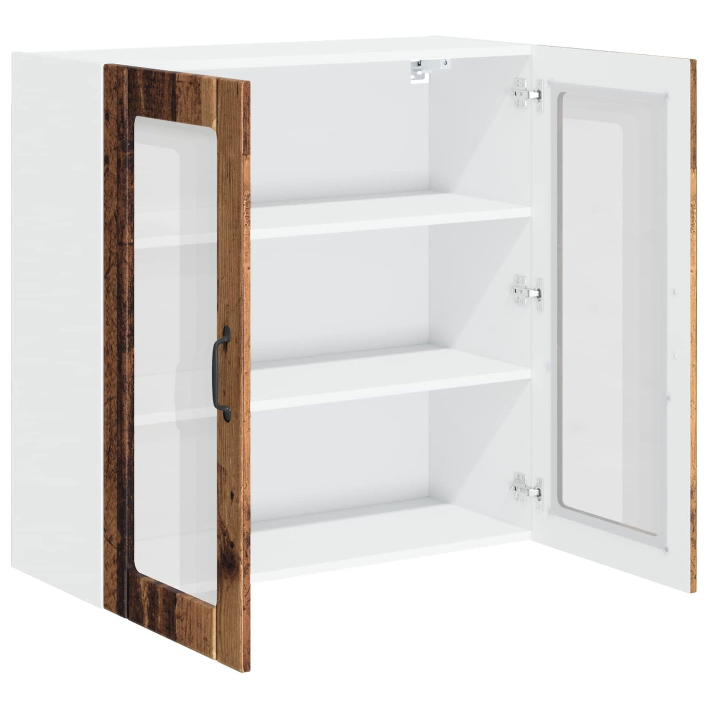 Wandglas-Schrank LUCCA Altholz 80 x 31 x 80 cm Holzwerkstoff
