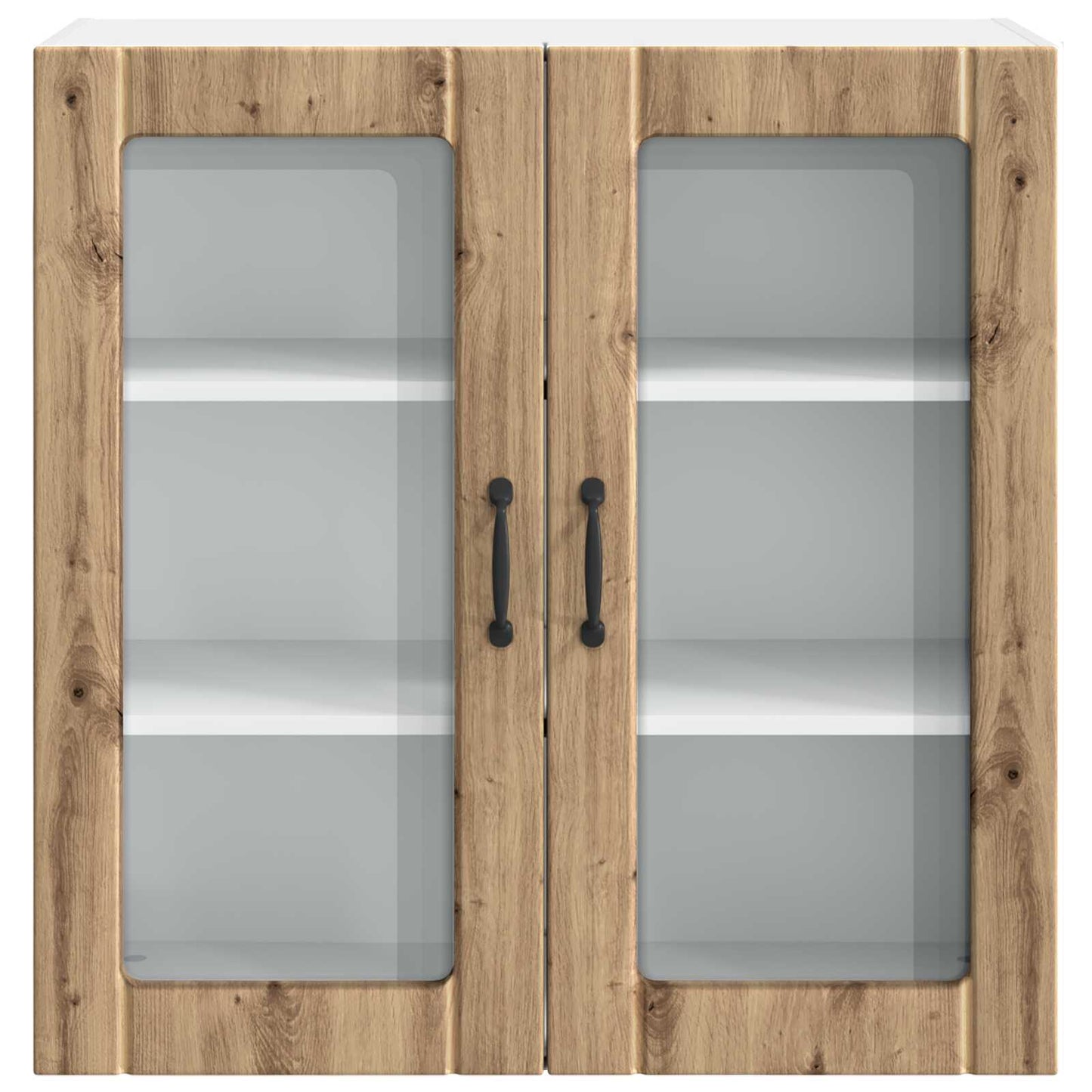 Wandglas-Schrank LUCCA Artisan-Eiche 80 x 31 x 80 cm