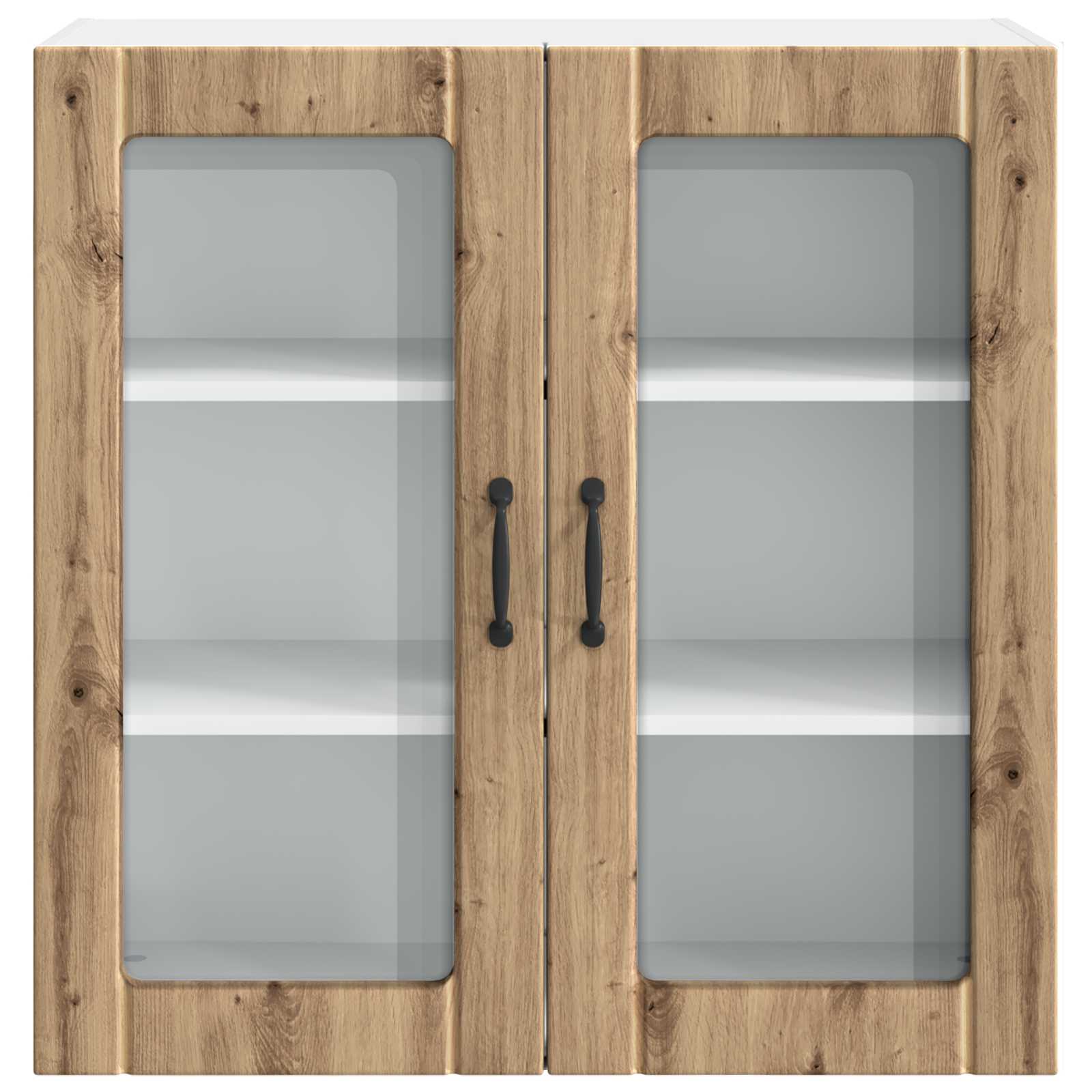 Wandglas-Schrank LUCCA Artisan-Eiche 80 x 31 x 80 cm