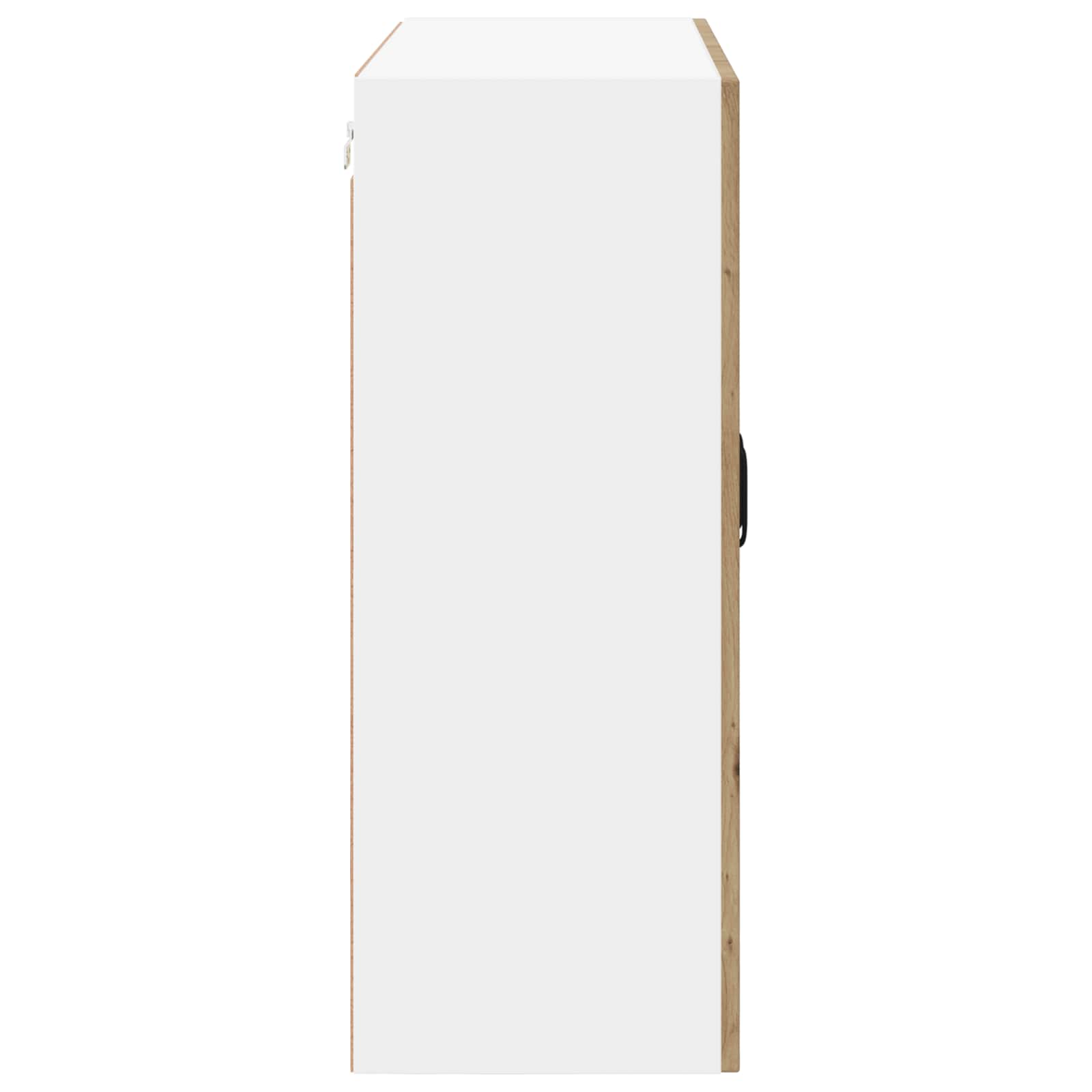 Wandglas-Schrank LUCCA Artisan-Eiche 80 x 31 x 80 cm
