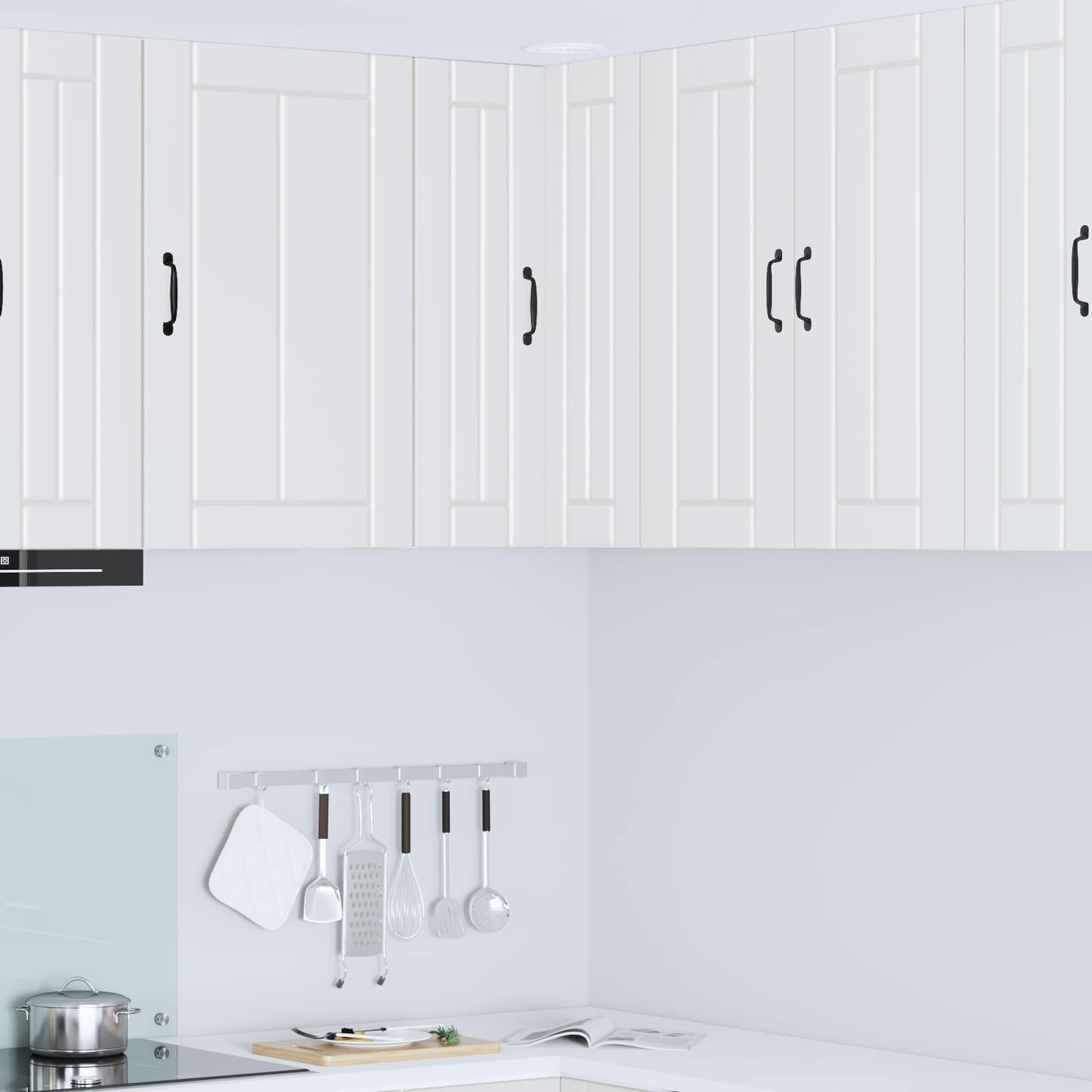 Wand-Eckschrank LUCCA Weiß 57 x 57 x 80 cm Holzwerkstoff