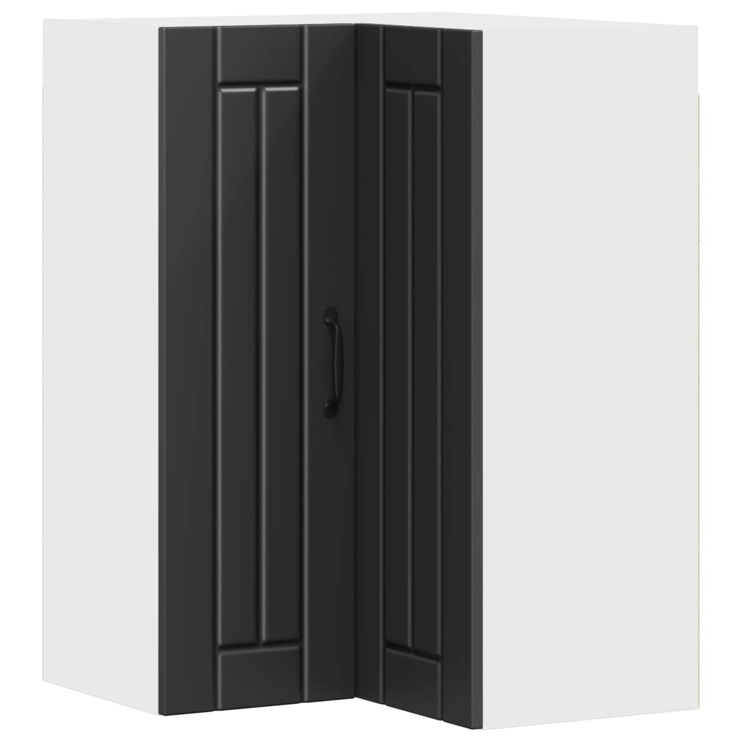 Wand-Eckschrank LUCCA Schwarz 57 x 57 x 80 cm Holzwerkstoff
