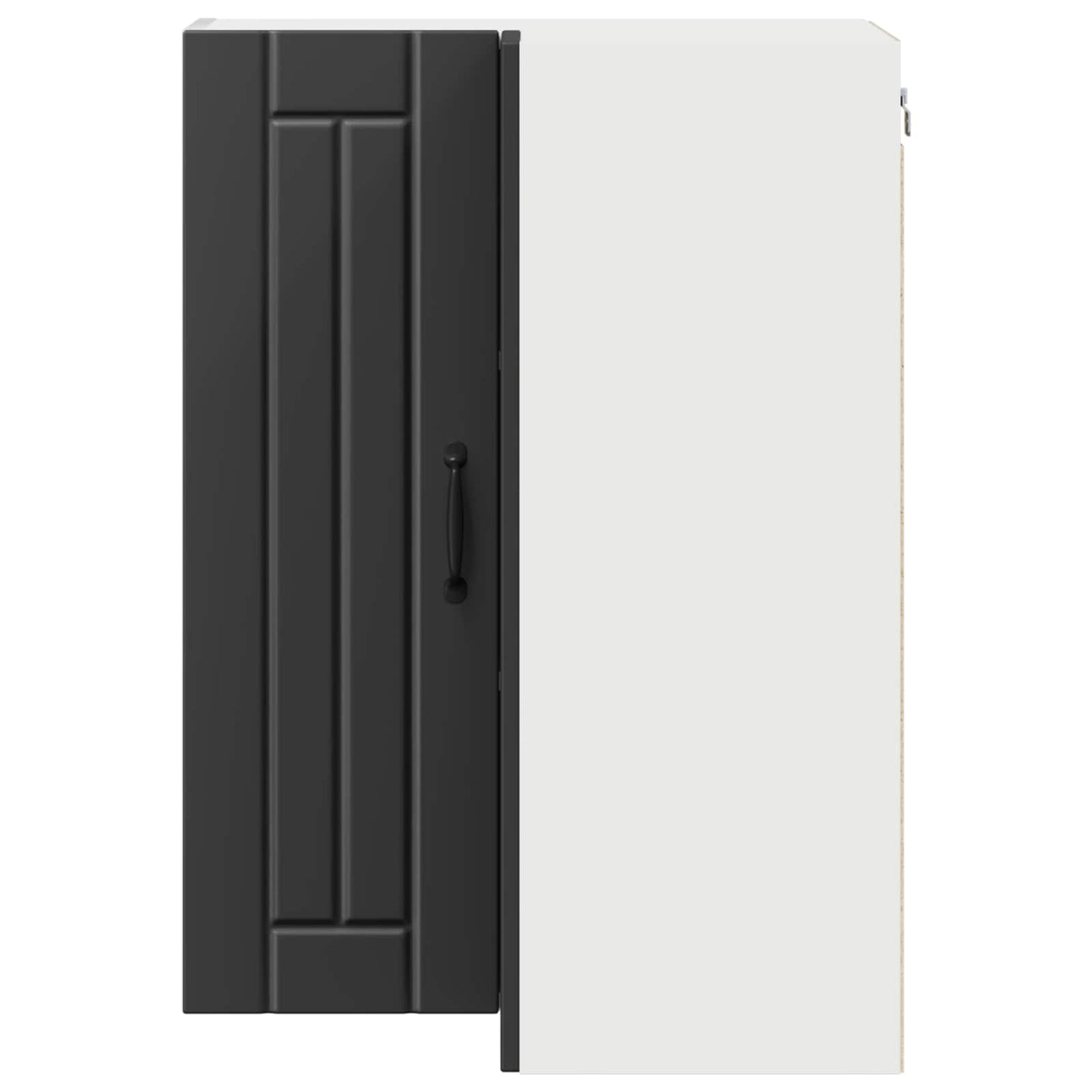 Wand-Eckschrank LUCCA Schwarz 57 x 57 x 80 cm Holzwerkstoff