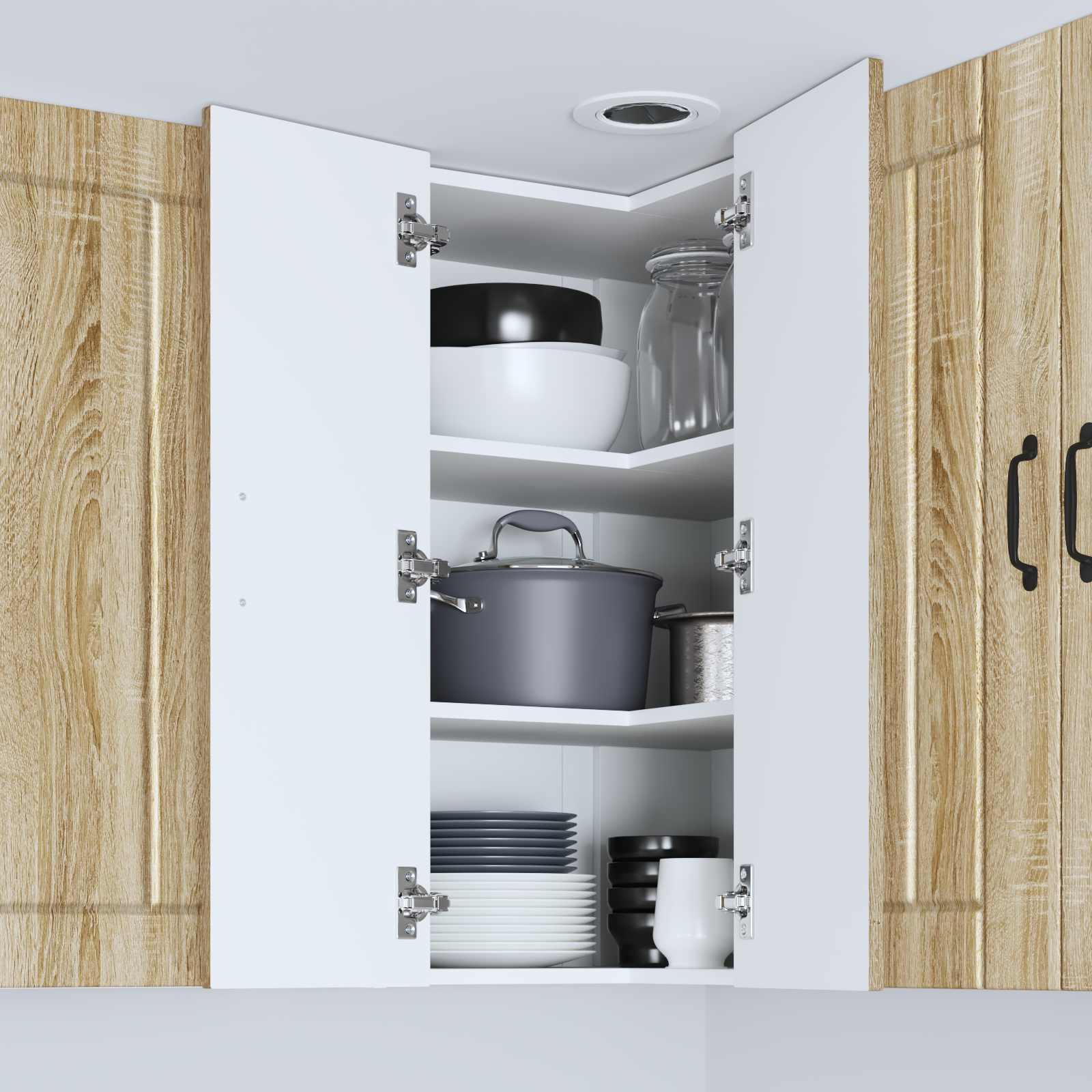 Wand-Eckschrank LUCCA Sonoma-Eiche 57 x 57 x 80 cm