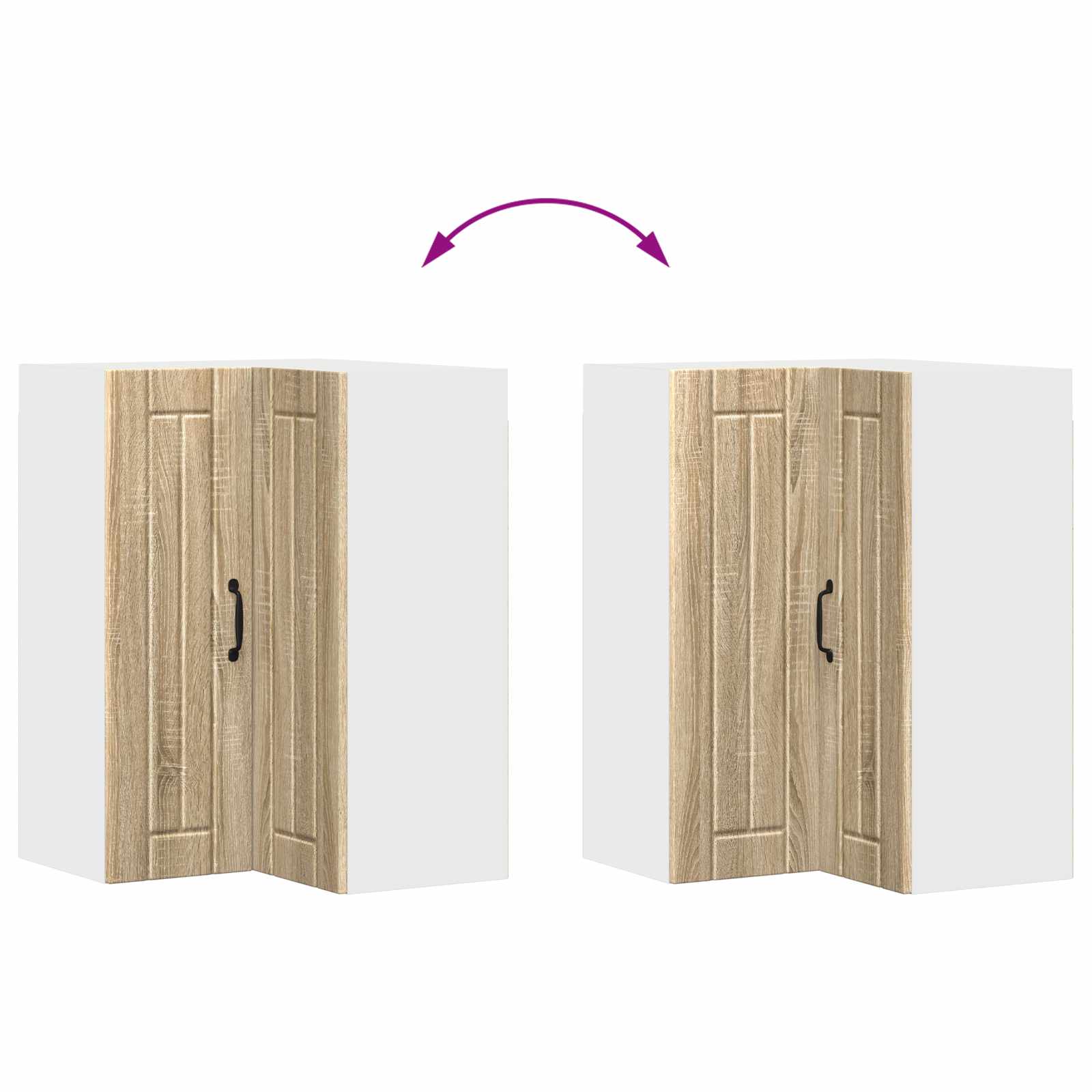 Wand-Eckschrank LUCCA Sonoma-Eiche 57 x 57 x 80 cm