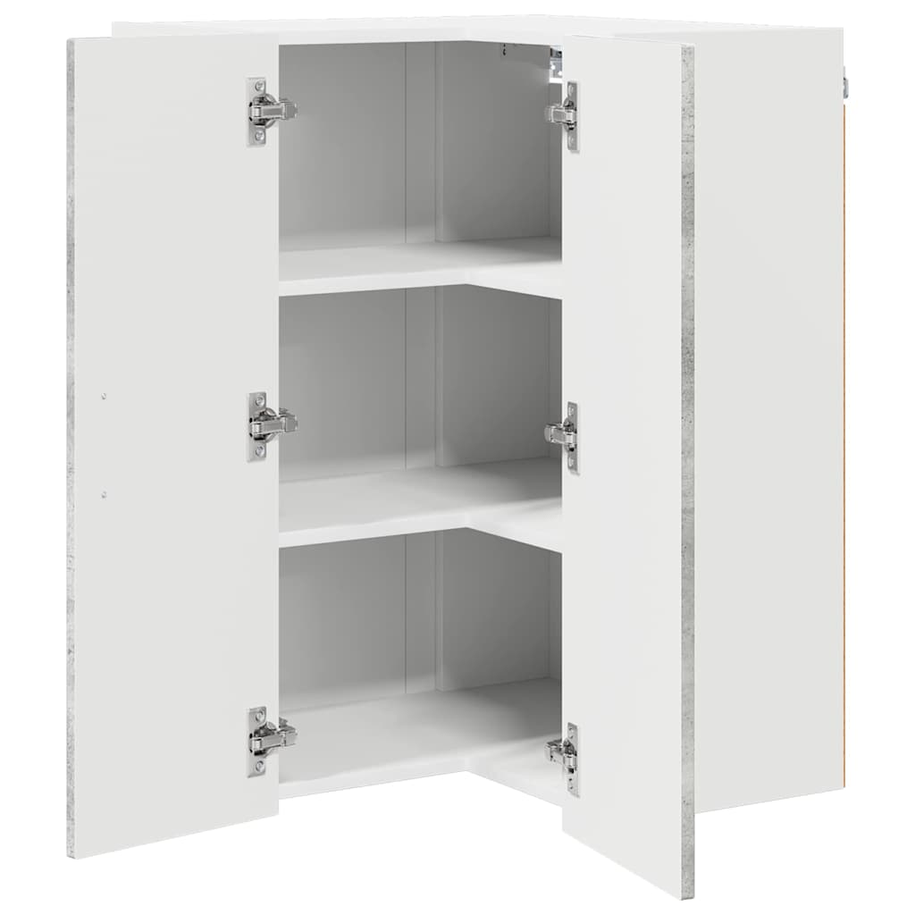 Wand-Eckschrank LUCCA Betongrau 57 x 57 x 80 cm Holzwerkstoff