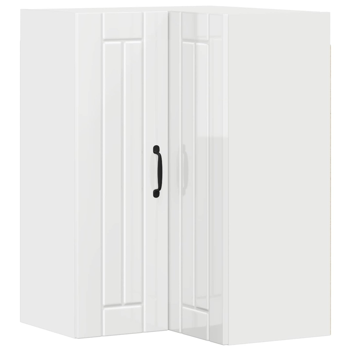 Wand-Eckschrank LUCCA Hochglanz Weiß 57 x 57 x 80 cm