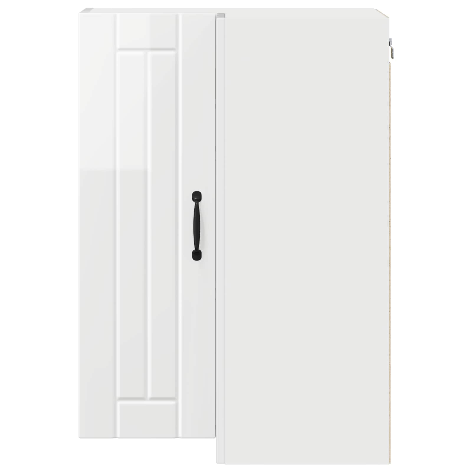 Wand-Eckschrank LUCCA Hochglanz Weiß 57 x 57 x 80 cm