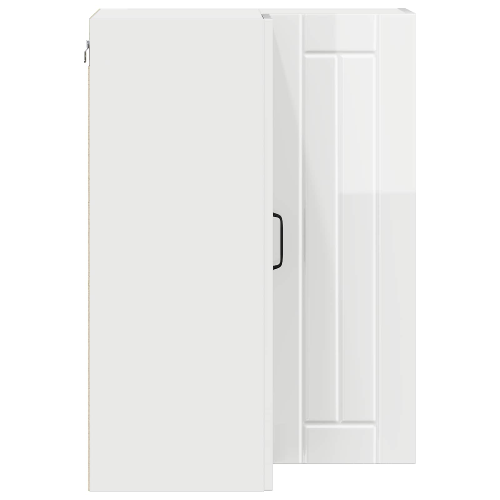 Wand-Eckschrank LUCCA Hochglanz Weiß 57 x 57 x 80 cm
