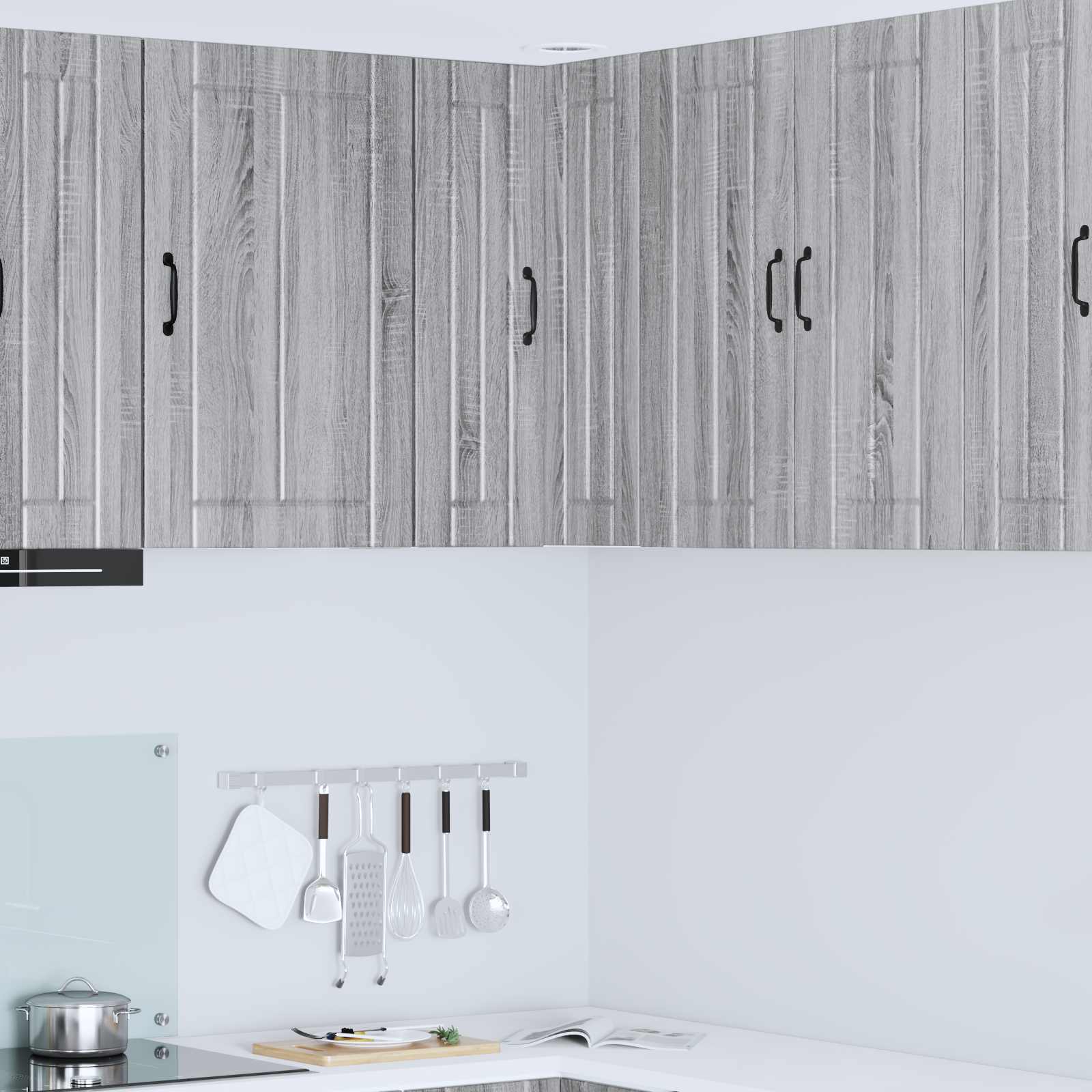 Wand-Eckschrank LUCCA Graues Sonoma 57 x 57 x 80 cm