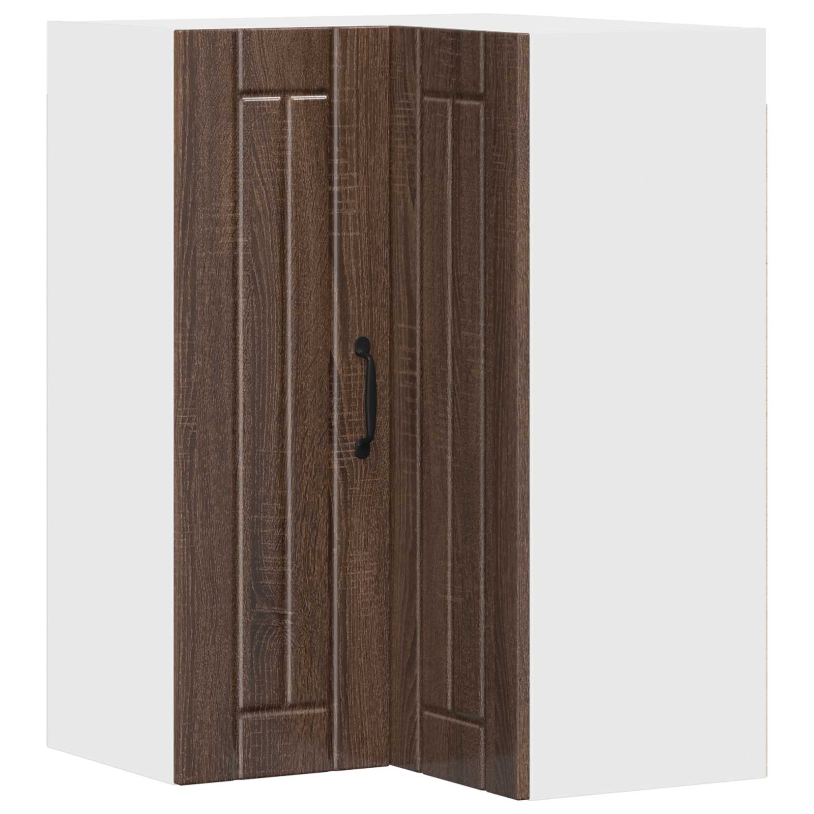 Wand-Eckschrank LUCCA Brauneiche 57 x 57 x 80 cm Holzwerkstoff