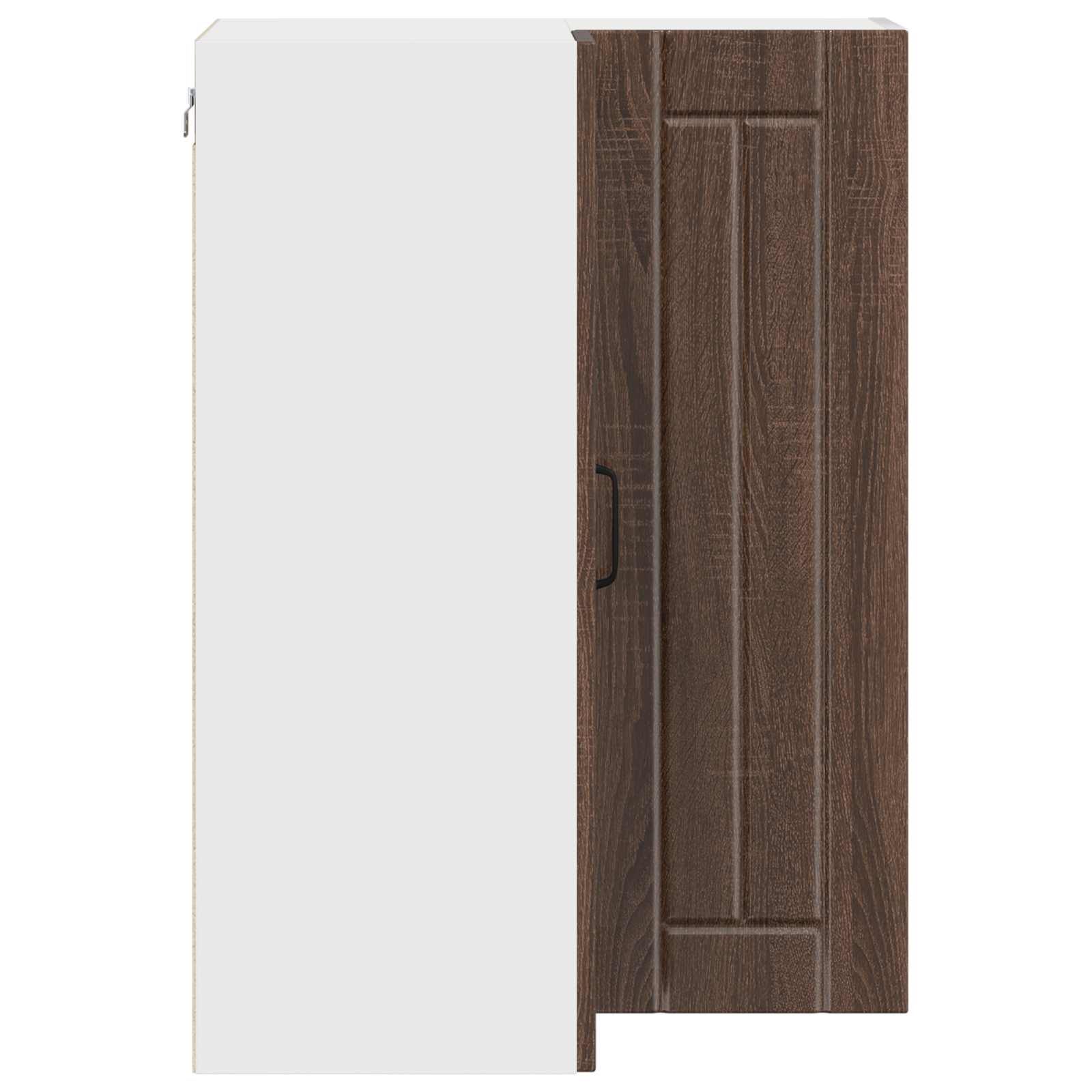 Wand-Eckschrank LUCCA Brauneiche 57 x 57 x 80 cm Holzwerkstoff
