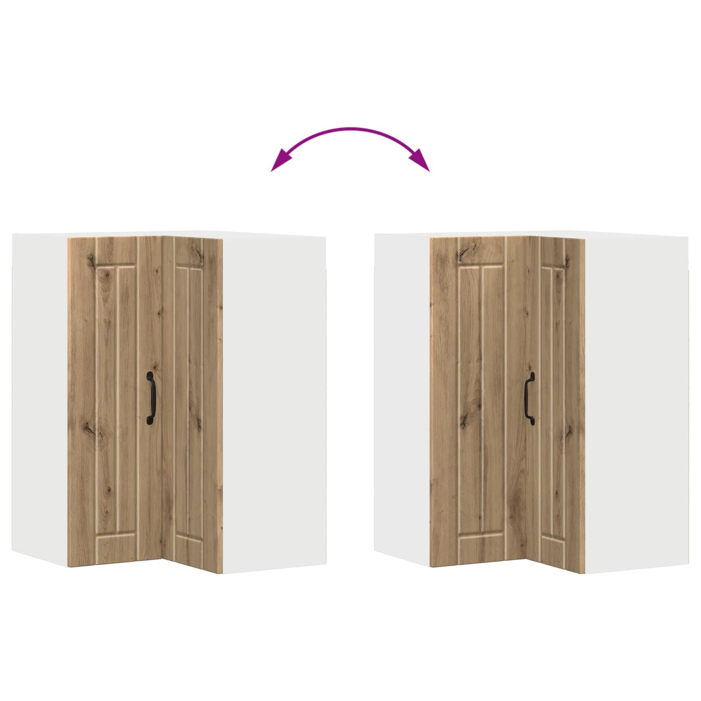 Wand-Eckschrank LUCCA Artisan-Eiche 57 x 57 x 80 cm