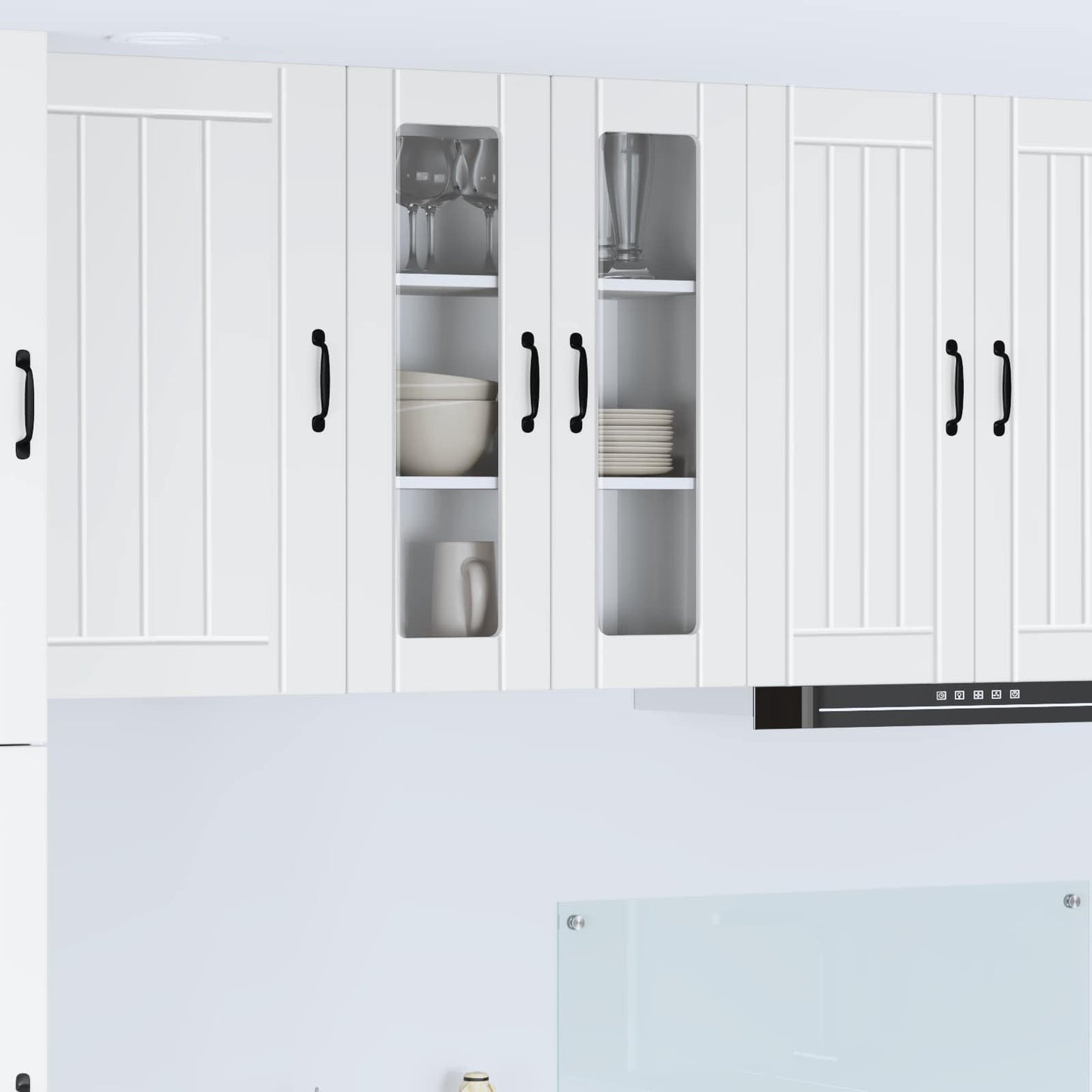 Wandglas-Schrank LUCCA Weiß 60 x 31 x 80 cm Holzwerkstoff