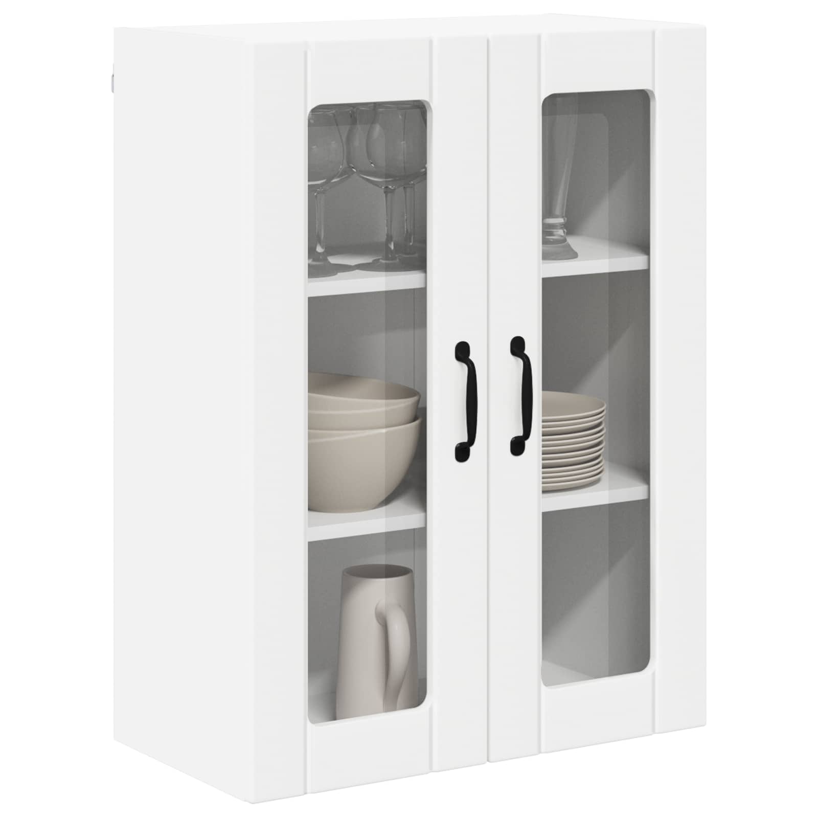 Wandglas-Schrank LUCCA Weiß 60 x 31 x 80 cm Holzwerkstoff