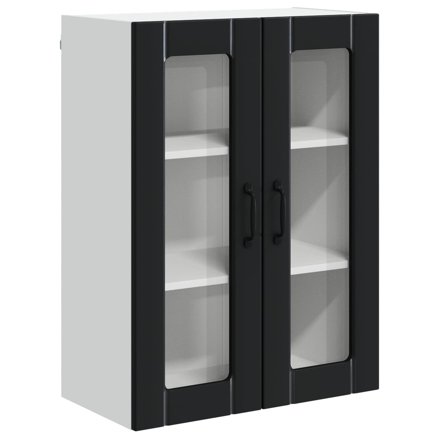 Wandglas-Schrank LUCCA Schwarz 60 x 31 x 80 cm Holzwerkstoff