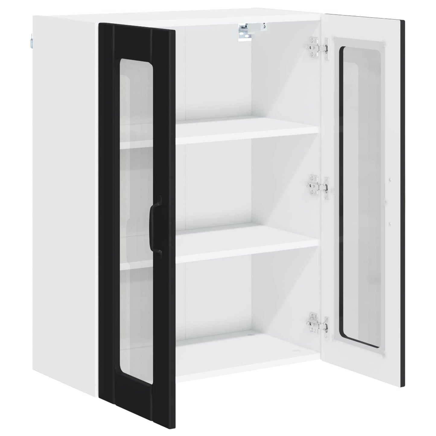 Wandglas-Schrank LUCCA Schwarz 60 x 31 x 80 cm Holzwerkstoff
