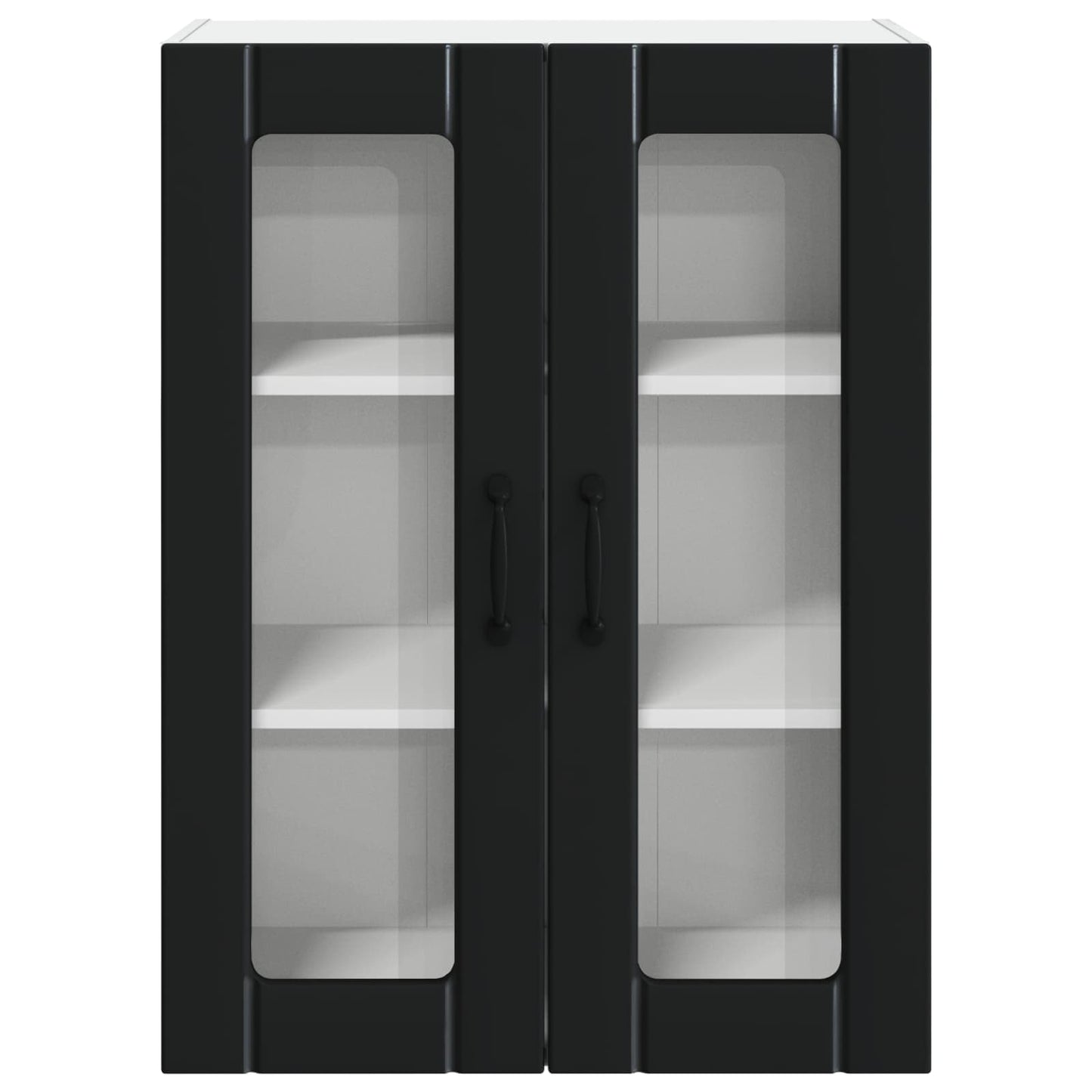 Wandglas-Schrank LUCCA Schwarz 60 x 31 x 80 cm Holzwerkstoff