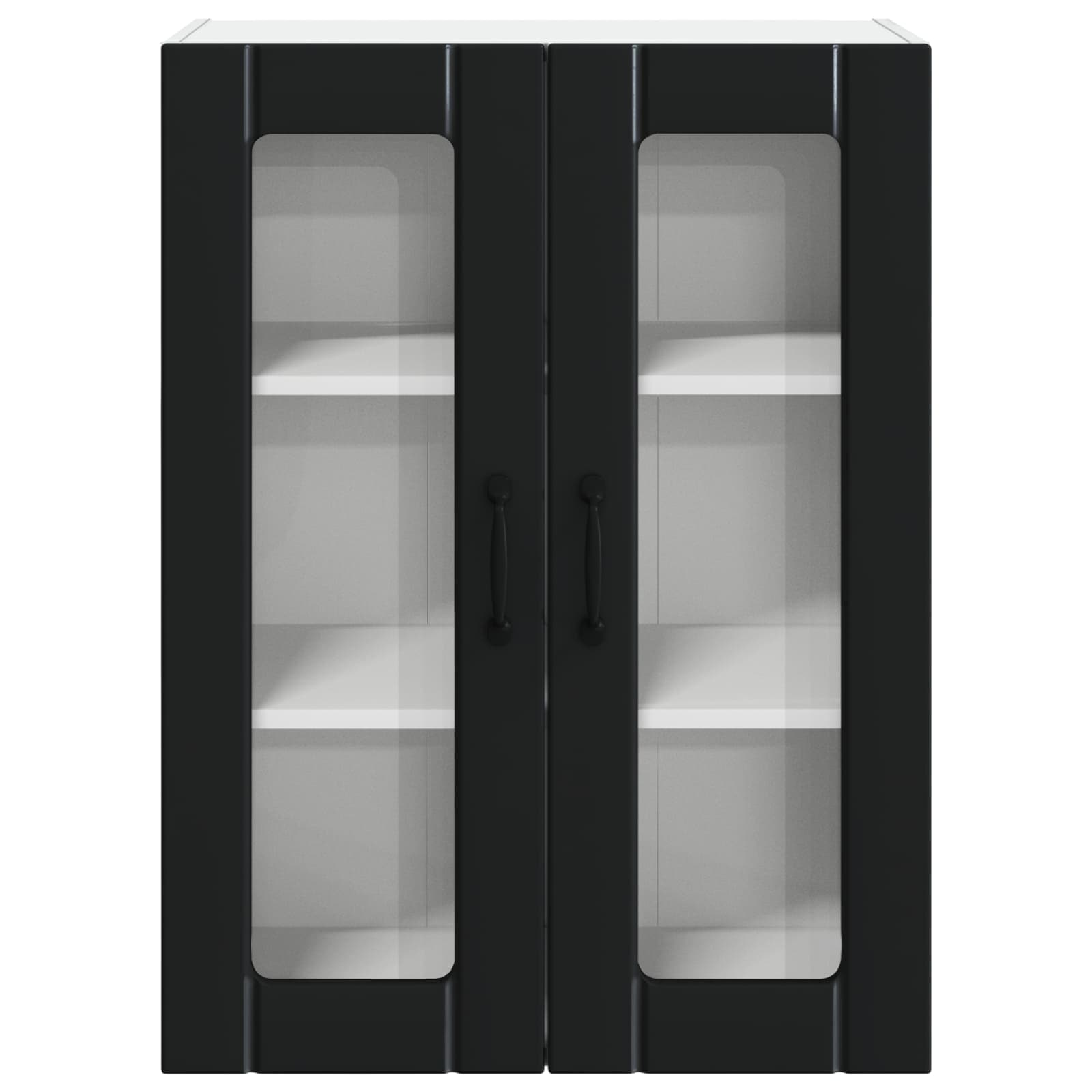 Wandglas-Schrank LUCCA Schwarz 60 x 31 x 80 cm Holzwerkstoff