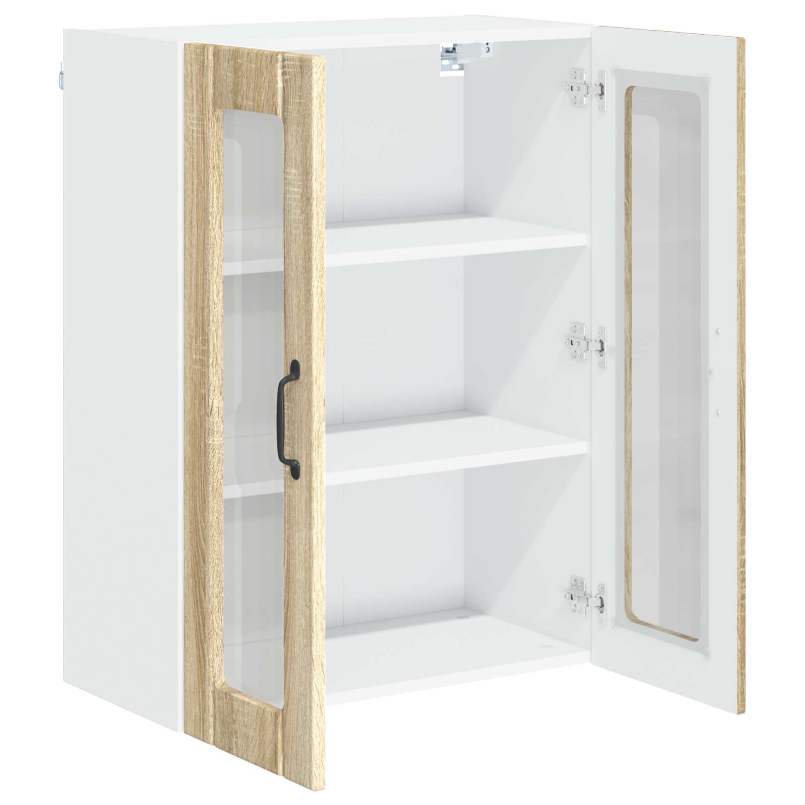Wandglas-Schrank LUCCA Sonoma-Eiche 60 x 31 x 80 cm