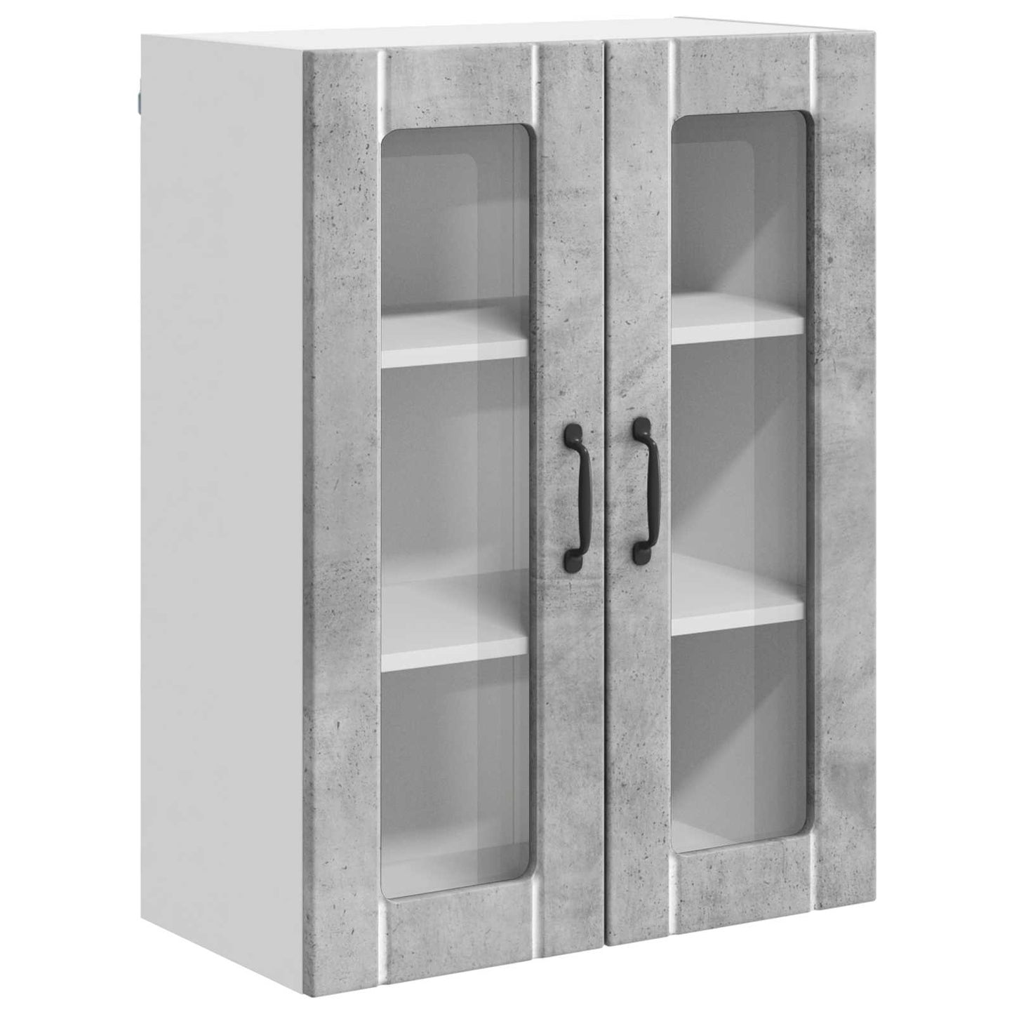 Wandglas-Schrank LUCCA Betongrau 60 x 31 x 80 cm Holzwerkstoff