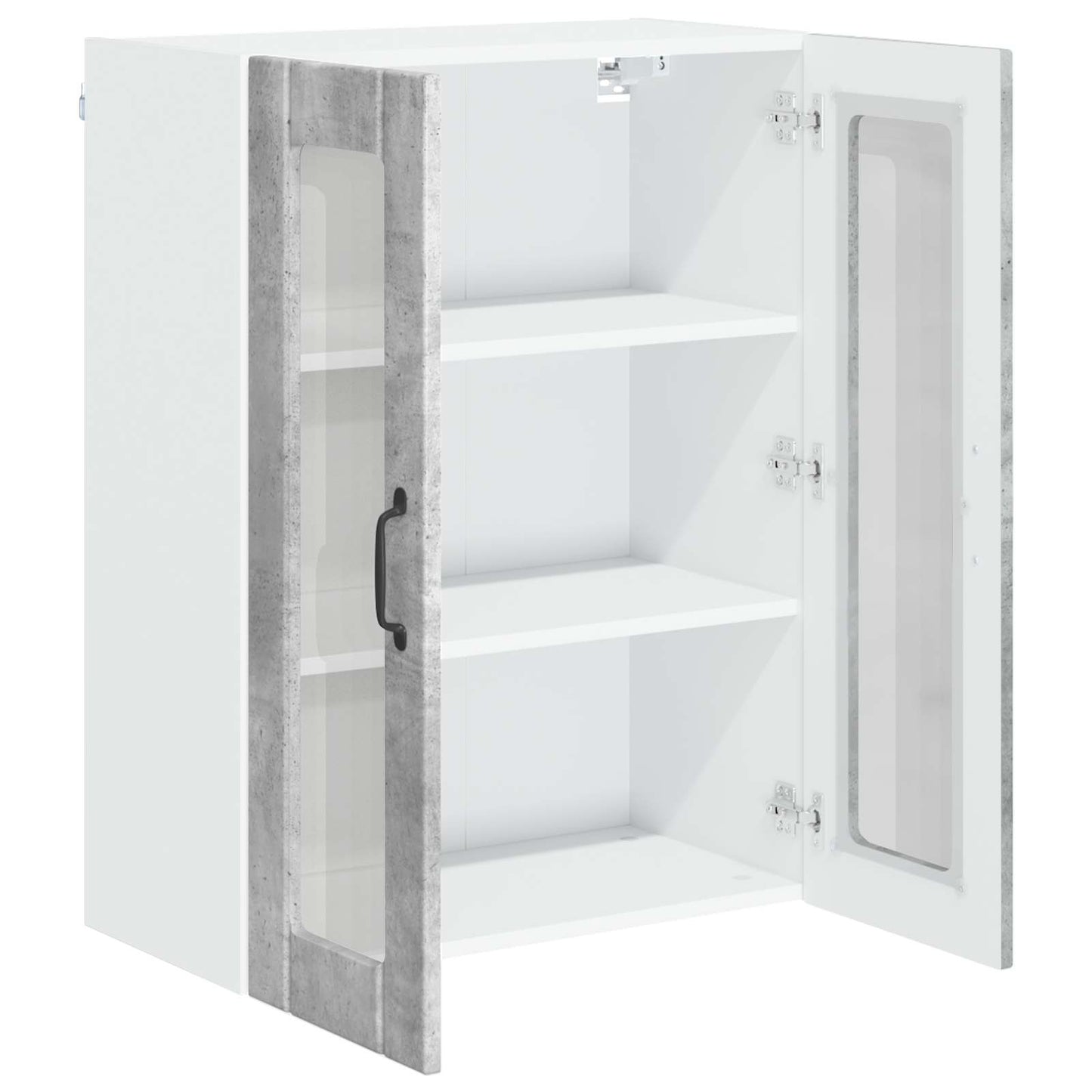 Wandglas-Schrank LUCCA Betongrau 60 x 31 x 80 cm Holzwerkstoff