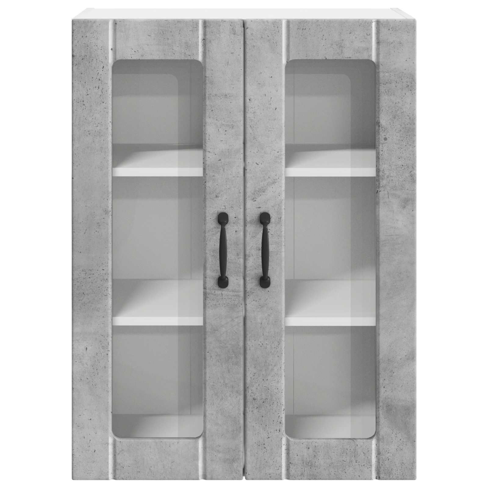 Wandglas-Schrank LUCCA Betongrau 60 x 31 x 80 cm Holzwerkstoff