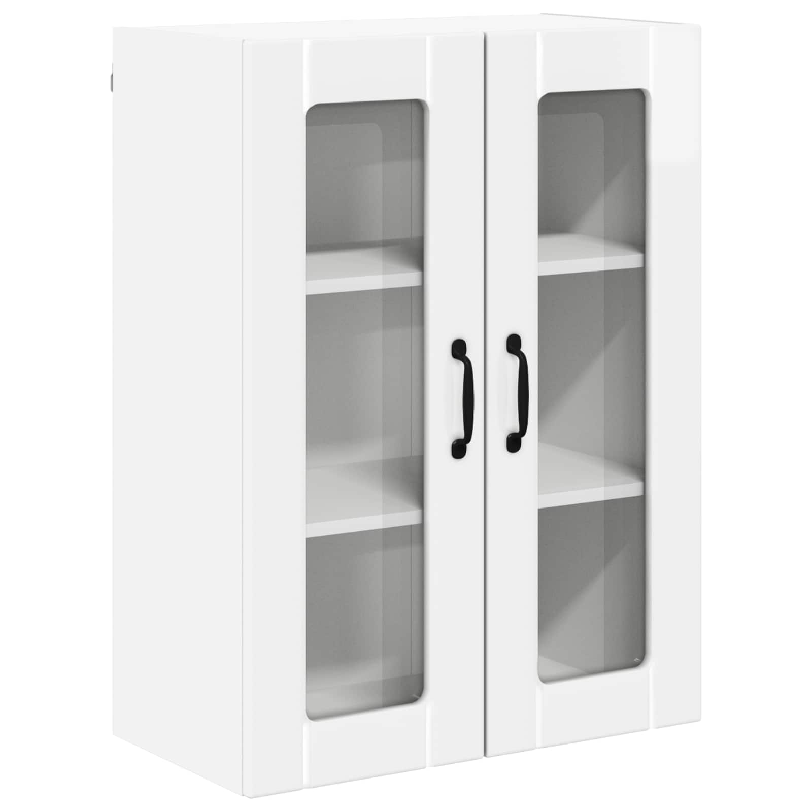 Wandglas-Schrank LUCCA Hochglanz Weiß 60 x 31 x 80 cm