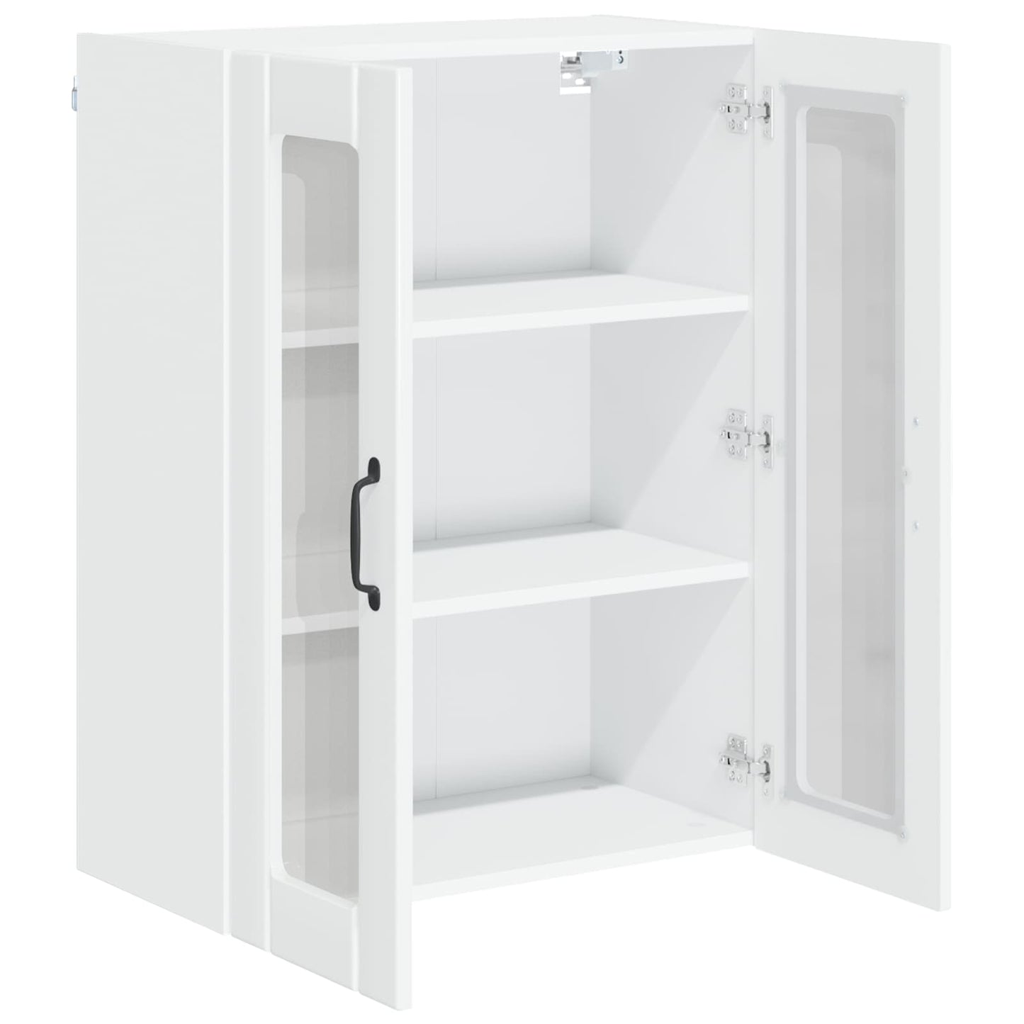 Wandglas-Schrank LUCCA Hochglanz Weiß 60 x 31 x 80 cm