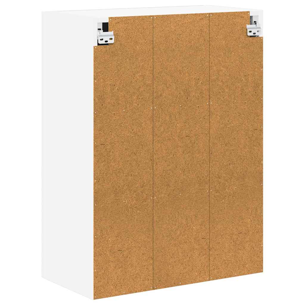 Wandglas-Schrank LUCCA Hochglanz Weiß 60 x 31 x 80 cm