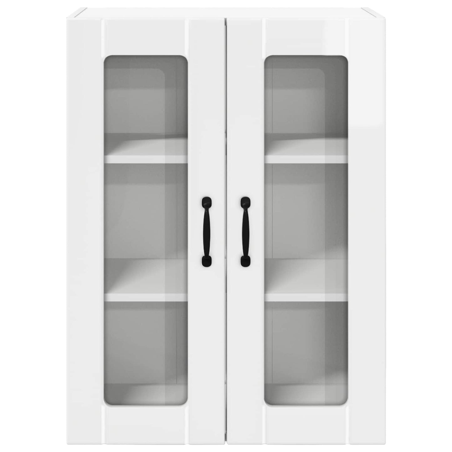 Wandglas-Schrank LUCCA Hochglanz Weiß 60 x 31 x 80 cm