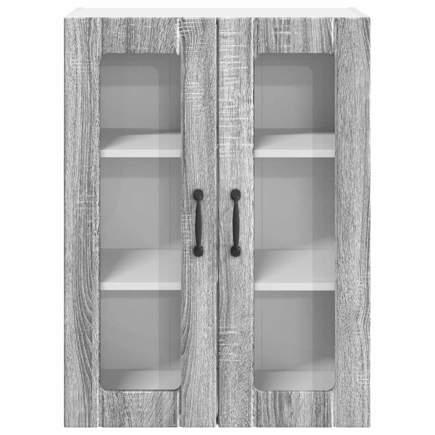 Wandglas-Schrank LUCCA Graues Sonoma 60 x 31 x 80 cm