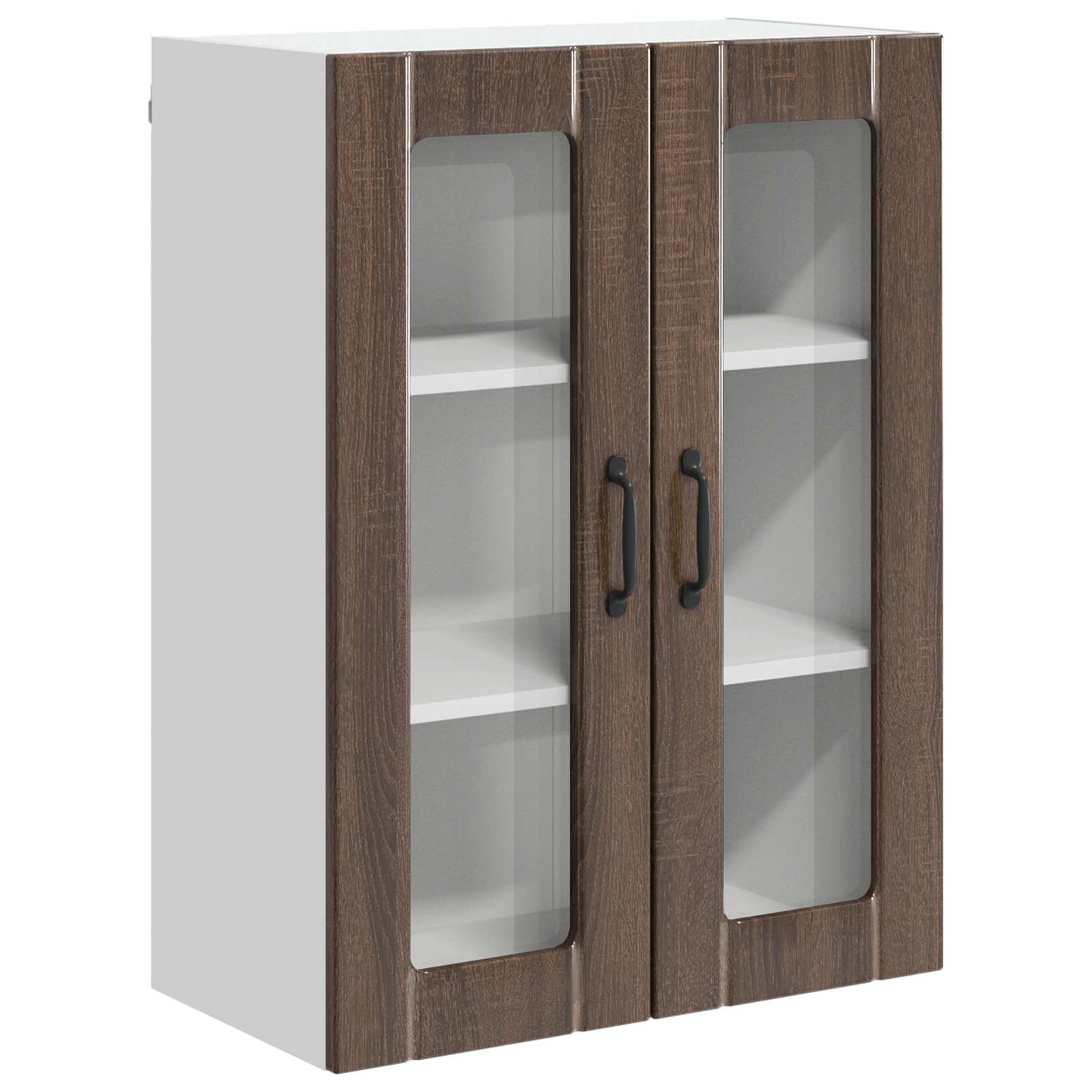 Wandglas-Schrank LUCCA Brauneiche 60 x 31 x 80 cm Holzwerkstoff