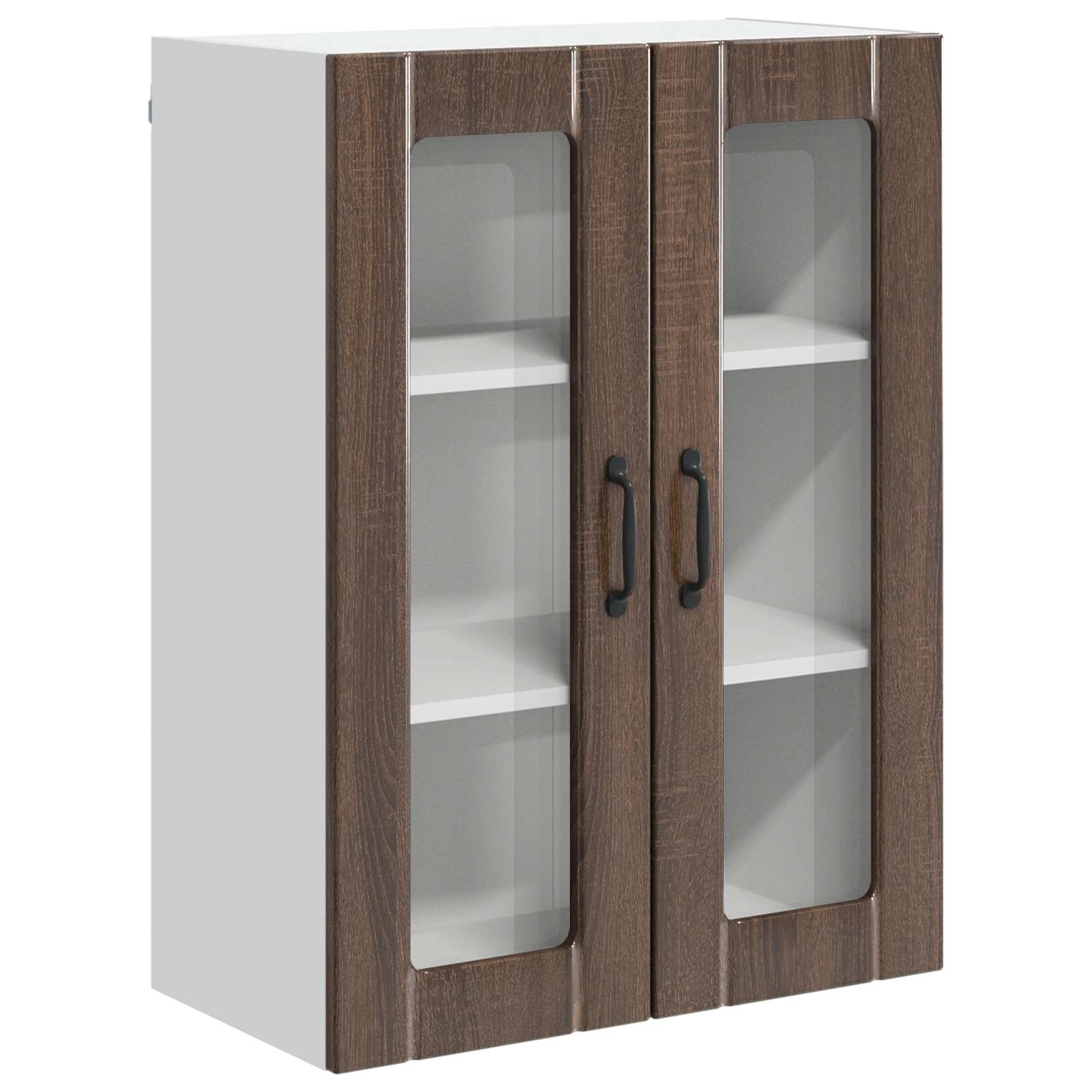 Wandglas-Schrank LUCCA Brauneiche 60 x 31 x 80 cm Holzwerkstoff