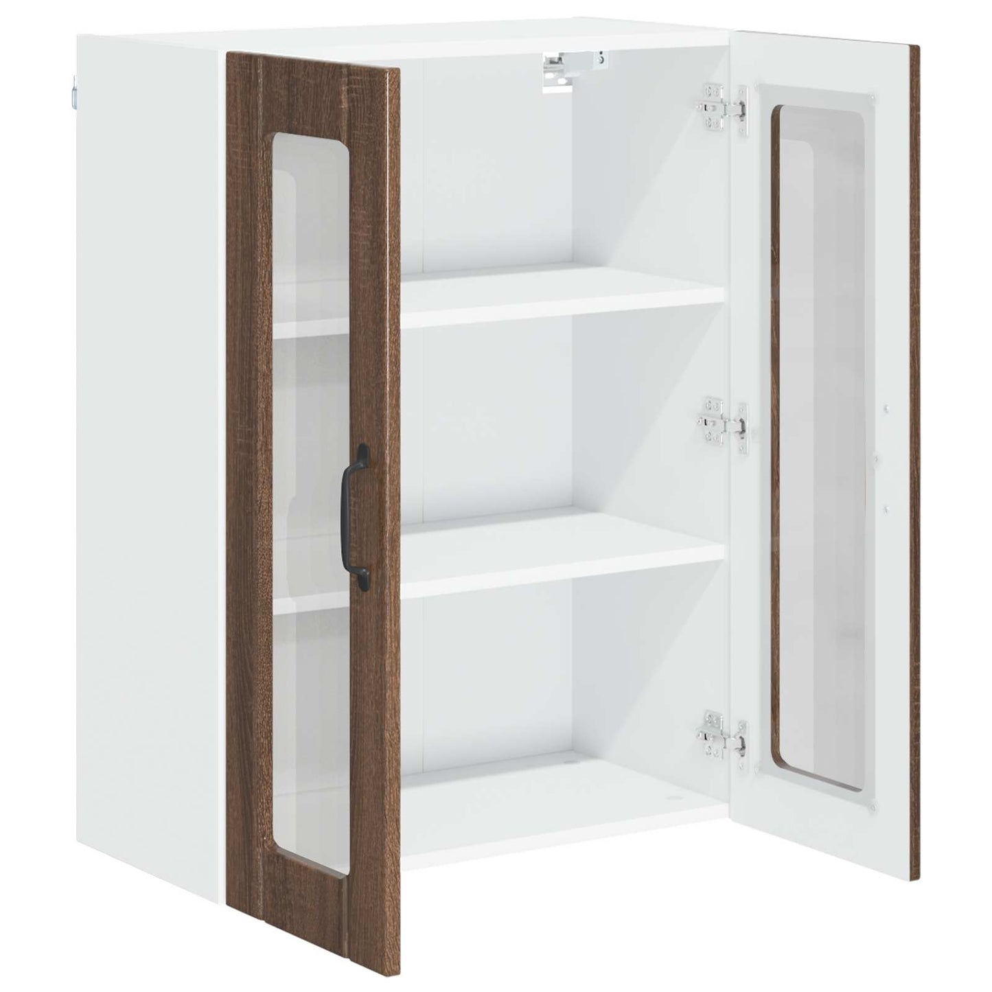 Wandglas-Schrank LUCCA Brauneiche 60 x 31 x 80 cm Holzwerkstoff