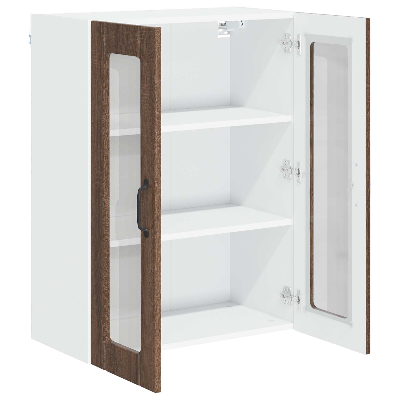 Wandglas-Schrank LUCCA Brauneiche 60 x 31 x 80 cm Holzwerkstoff