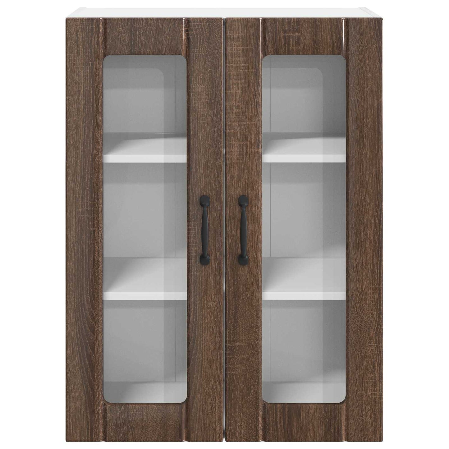 Wandglas-Schrank LUCCA Brauneiche 60 x 31 x 80 cm Holzwerkstoff