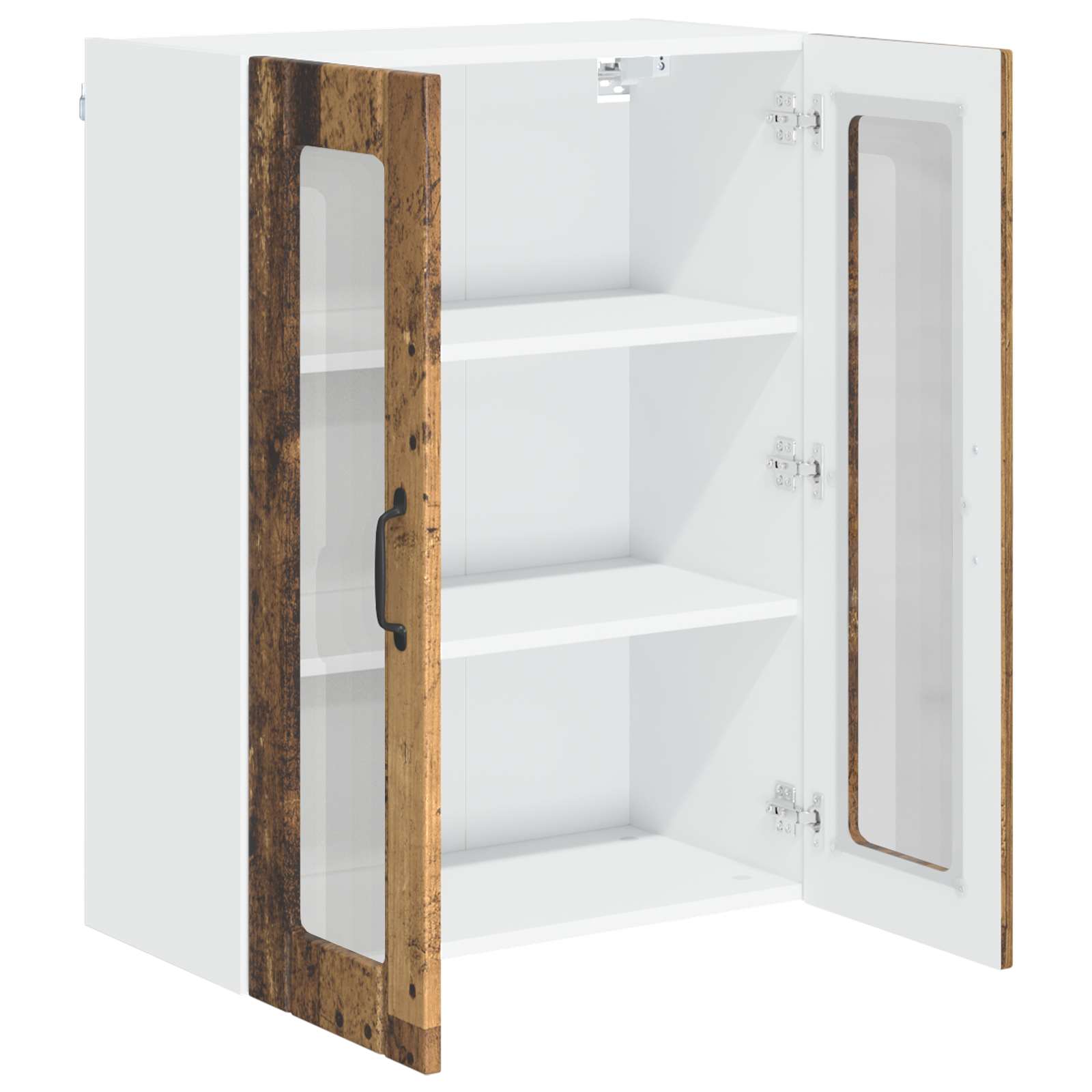 Wandglas-Schrank LUCCA Altholz 60 x 31 x 80 cm Holzwerkstoff