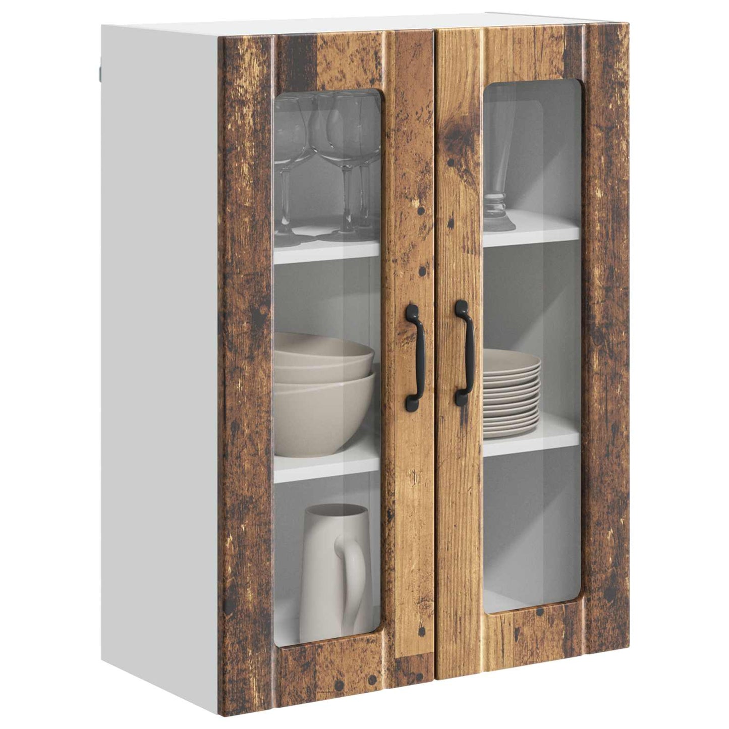 Wandglas-Schrank LUCCA Altholz 60 x 31 x 80 cm Holzwerkstoff