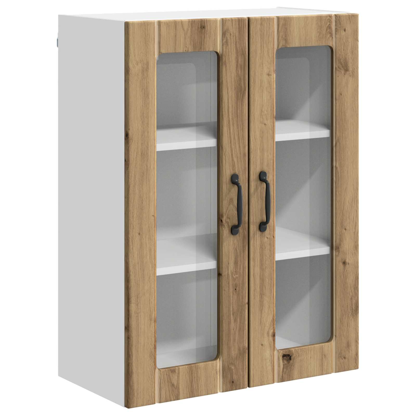 Wandglas-Schrank LUCCA Artisan-Eiche 60 x 31 x 80 cm